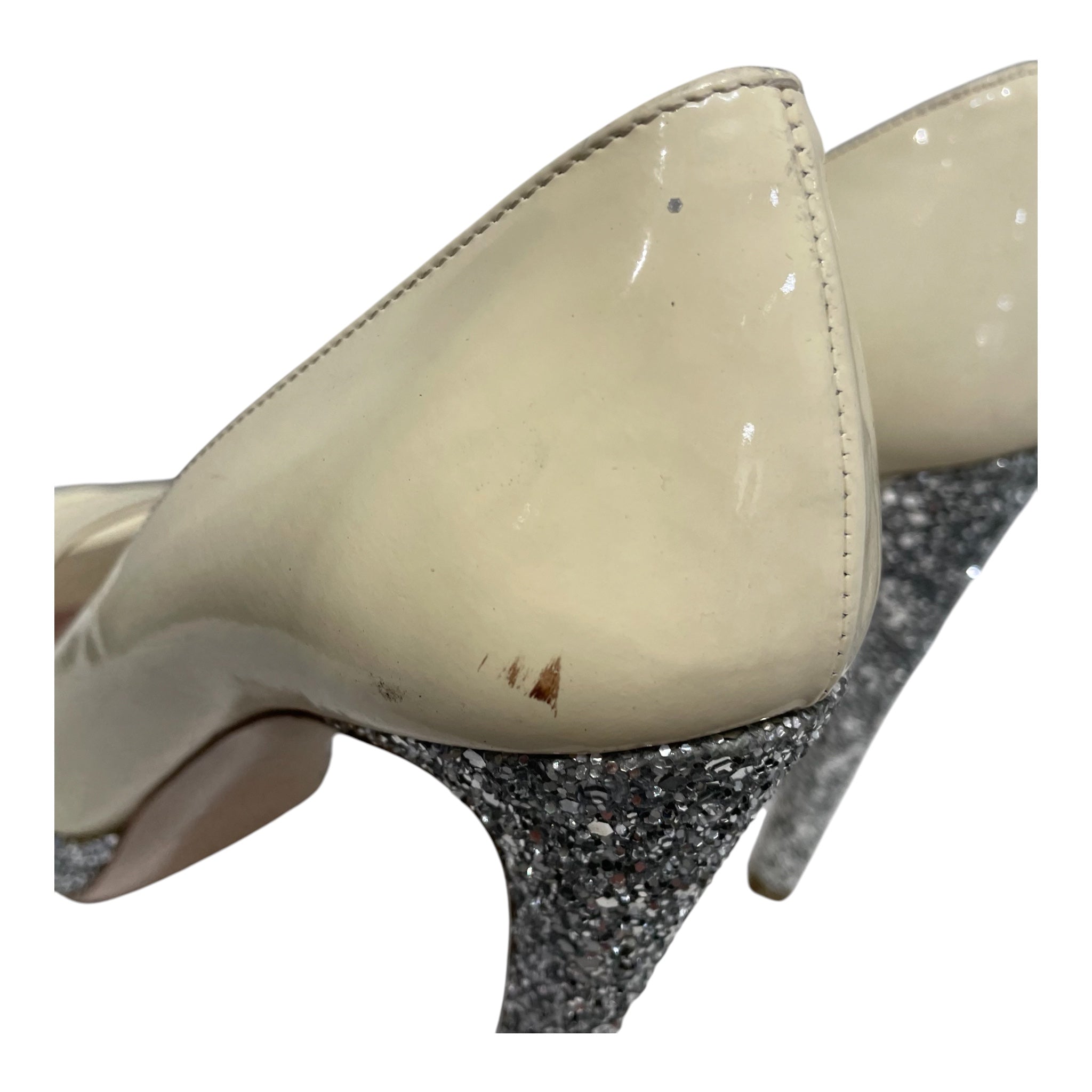 MIU MIU/Heels/EU 36.5/WHT/crystal accent view 4