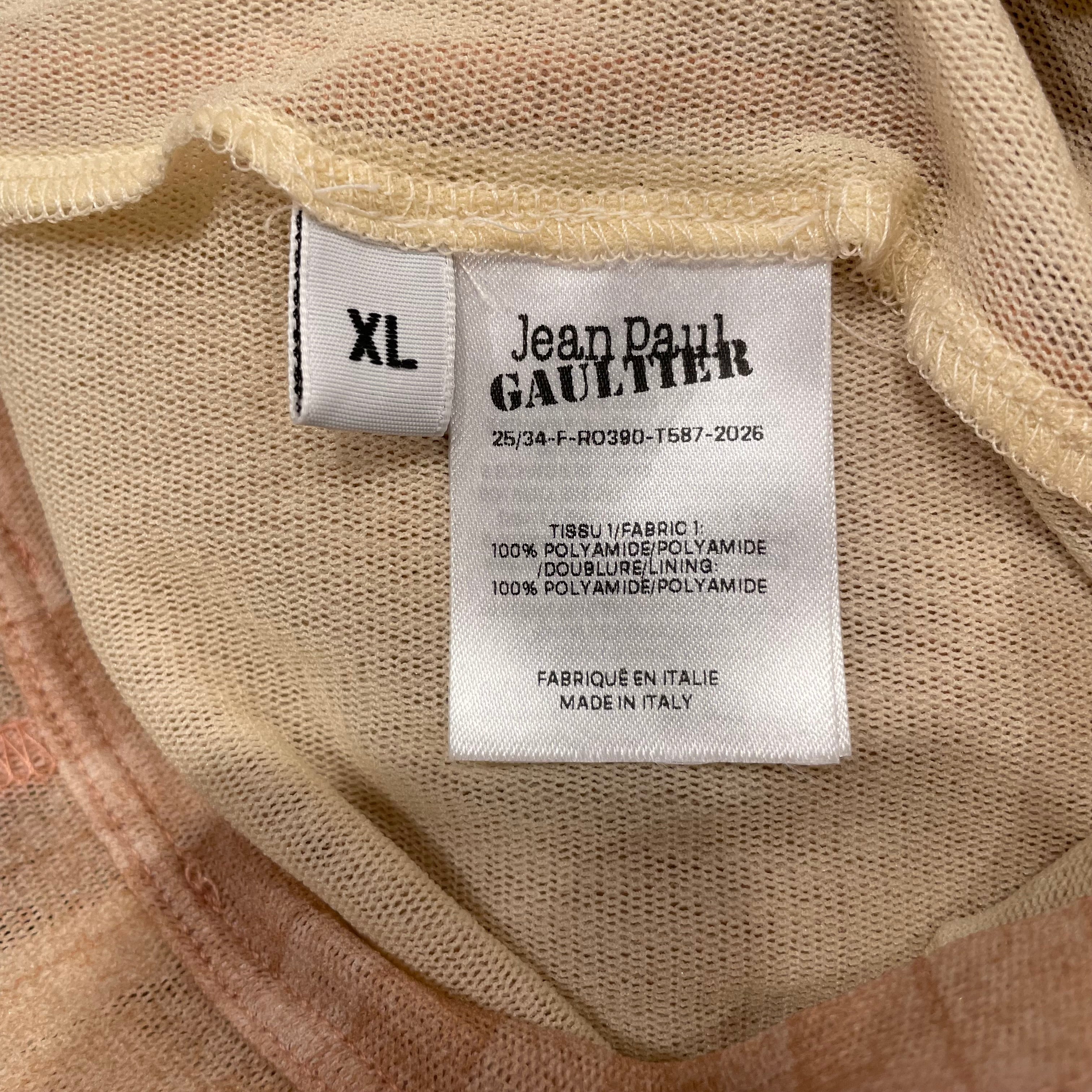 Jean Paul Gaultier/Tunic Dress/XL/Iridescent/Nylon/BEG/ view 5