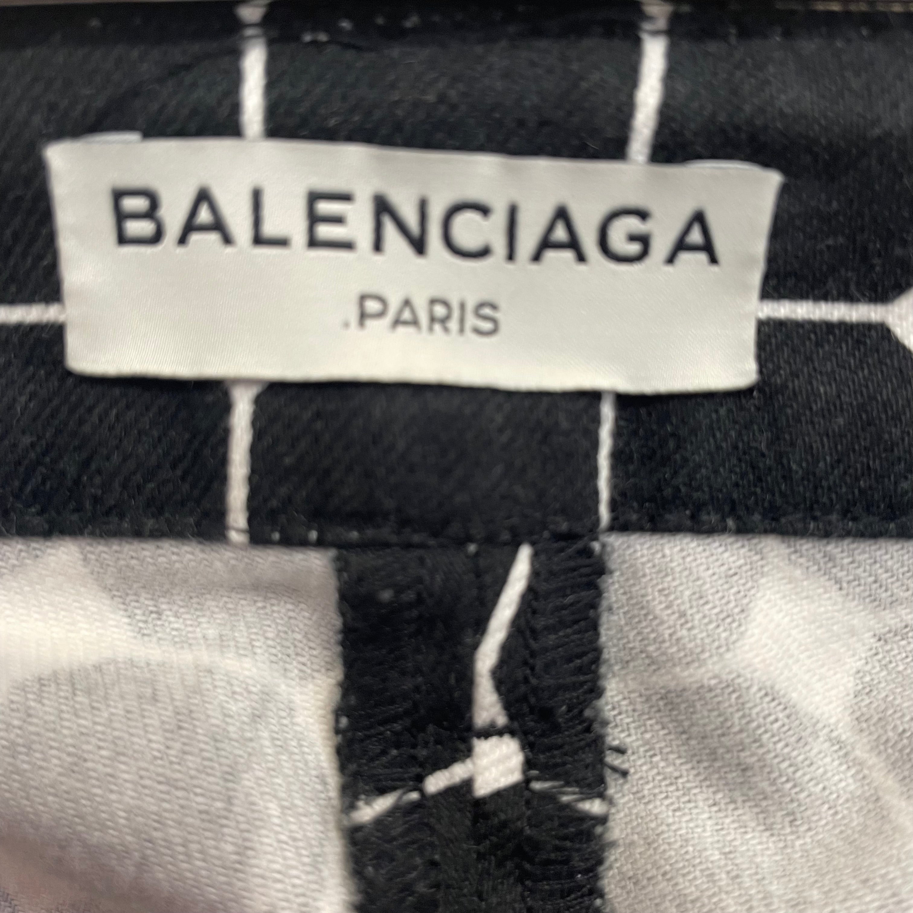 BALENCIAGA/Straight Pants/38/Denim/BLK/Polka Dot/BLACK SQUARE JEANS view 3