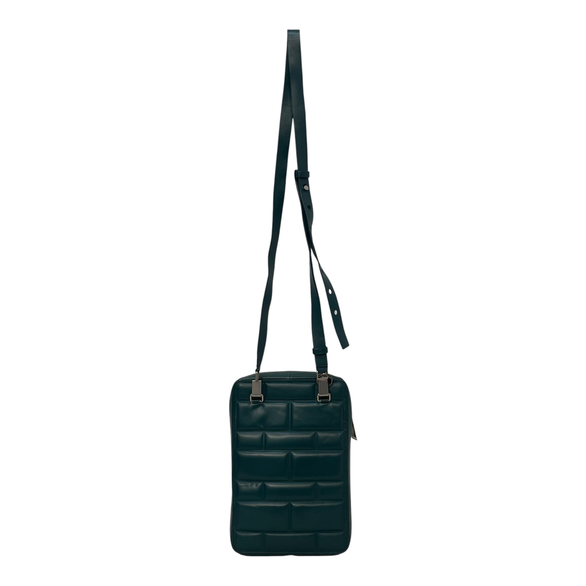 BOTTEGA VENETA/Cross Body Bag/Leather/GRN/BLOCK PATTERN ALL OVER view 2