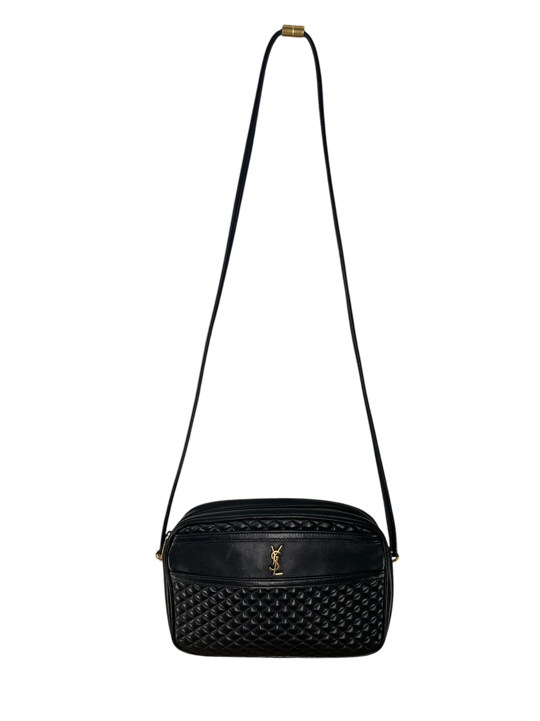 SAINT LAURENT/Hand Bag/Lambskin/BLK/QUILTED FRONT VICTOIRE CAMERA view 1
