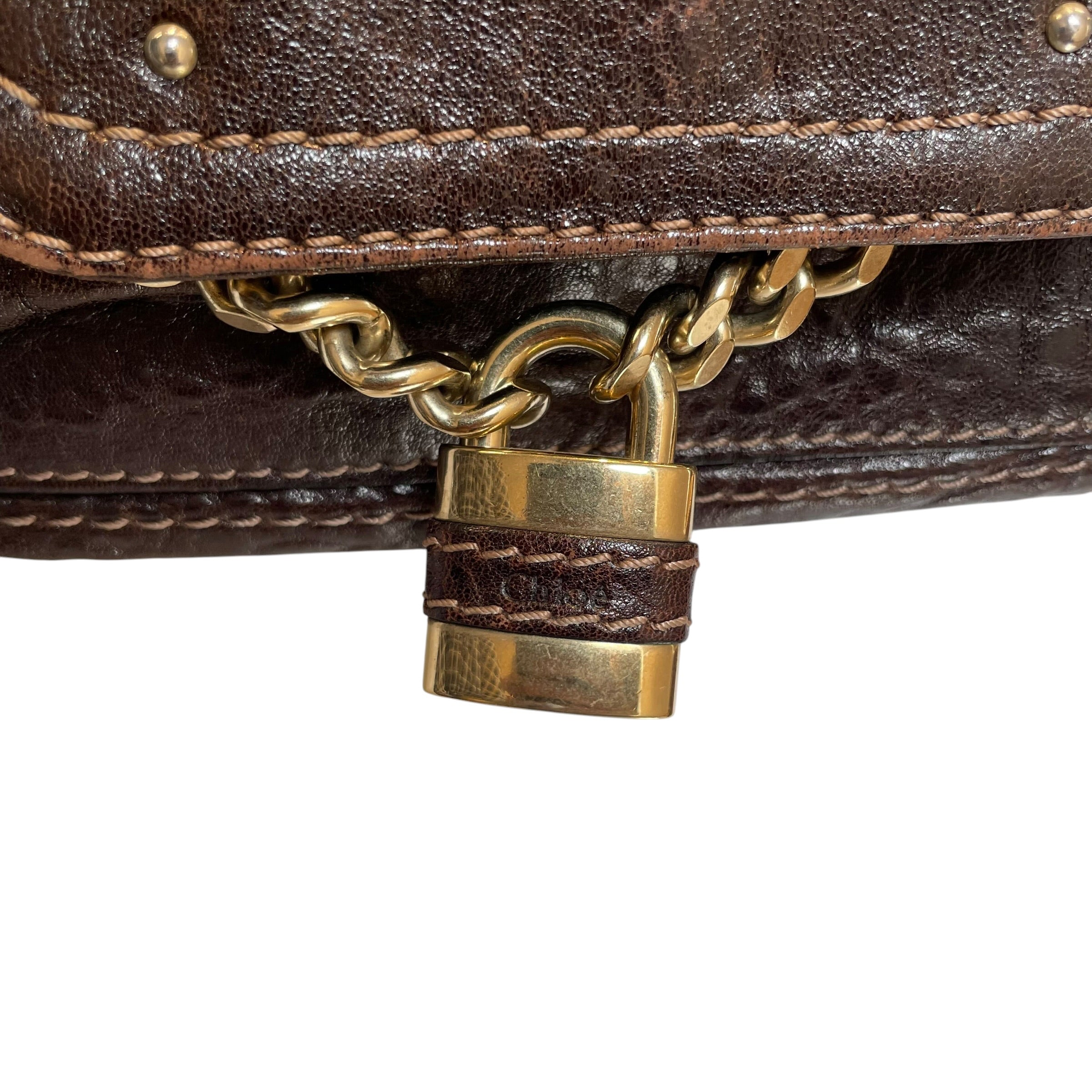 Chloe/Bag/Leather/BRW/CHAIN & LOCK ON FRONT view 3