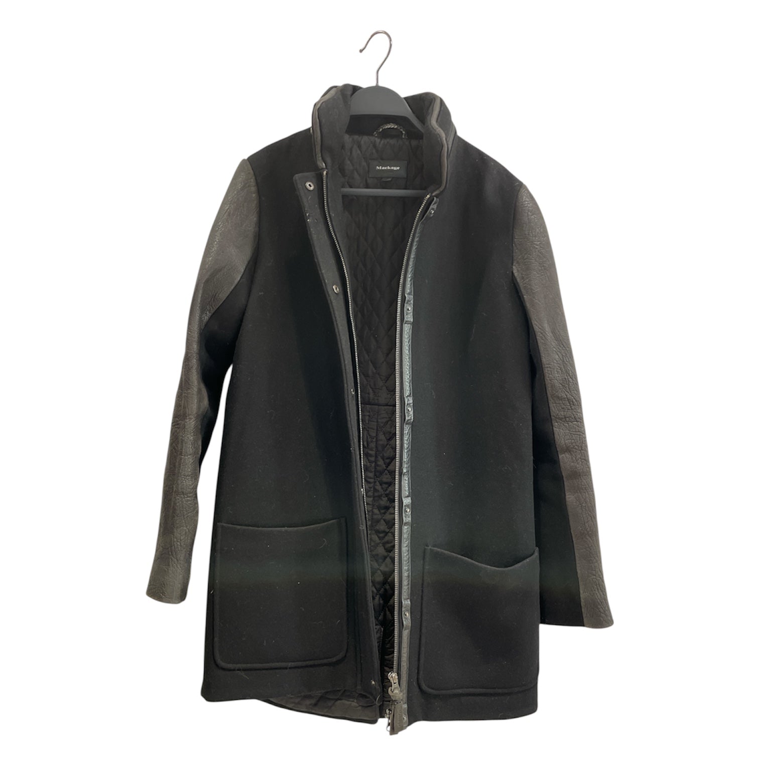 MACKAGE/Coat/XS/Cotton/BLK/ TRENCHCOAT LEATHER SLEEVE view 1