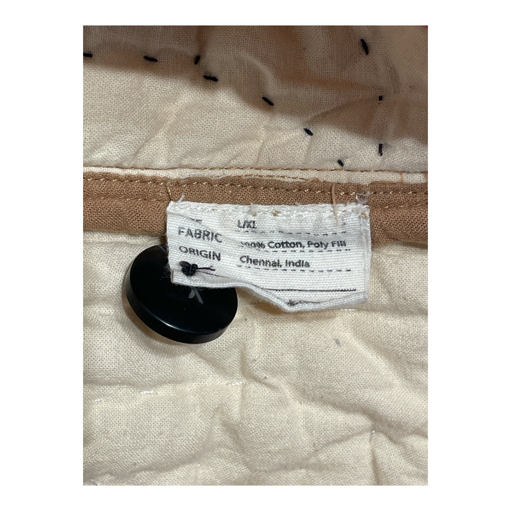 BODE/Quilted Jkt/L/Cotton/YEL/patchwork quilt/blk buttons view 4