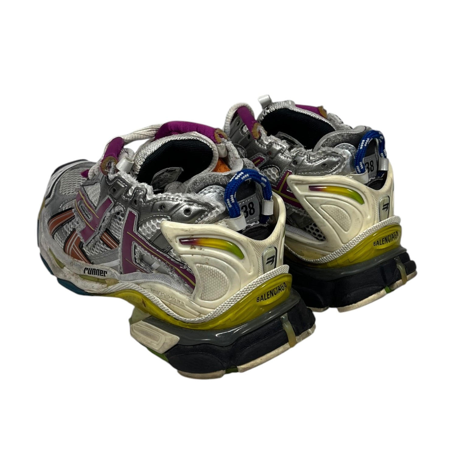 BALENCIAGA/Low-Sneakers/EU 38/Graphic/GRY/MULTICOLOR RUNNER view 2