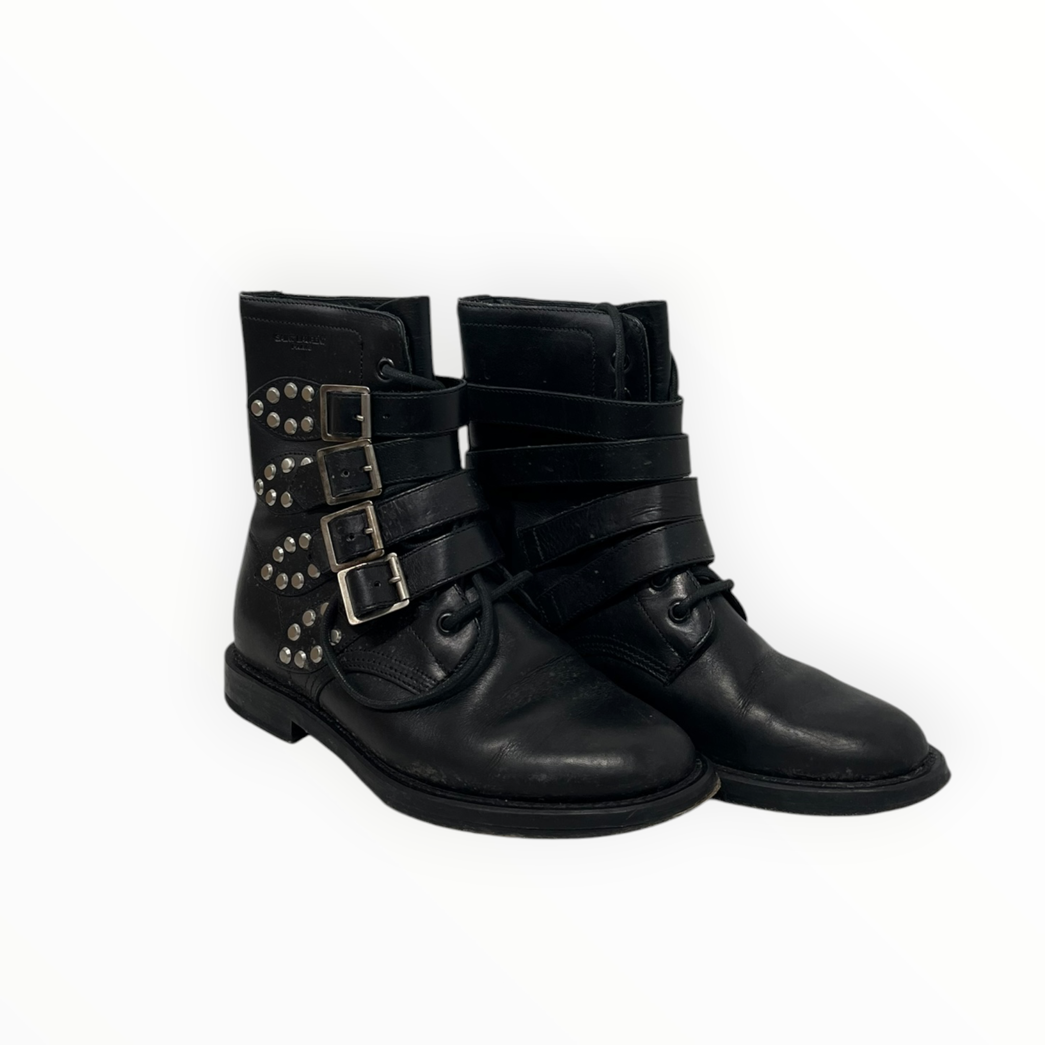 SAINT LAURENT/Boots/EU 39/Leather/BLK/2013 STUDDED BOOTS view 1
