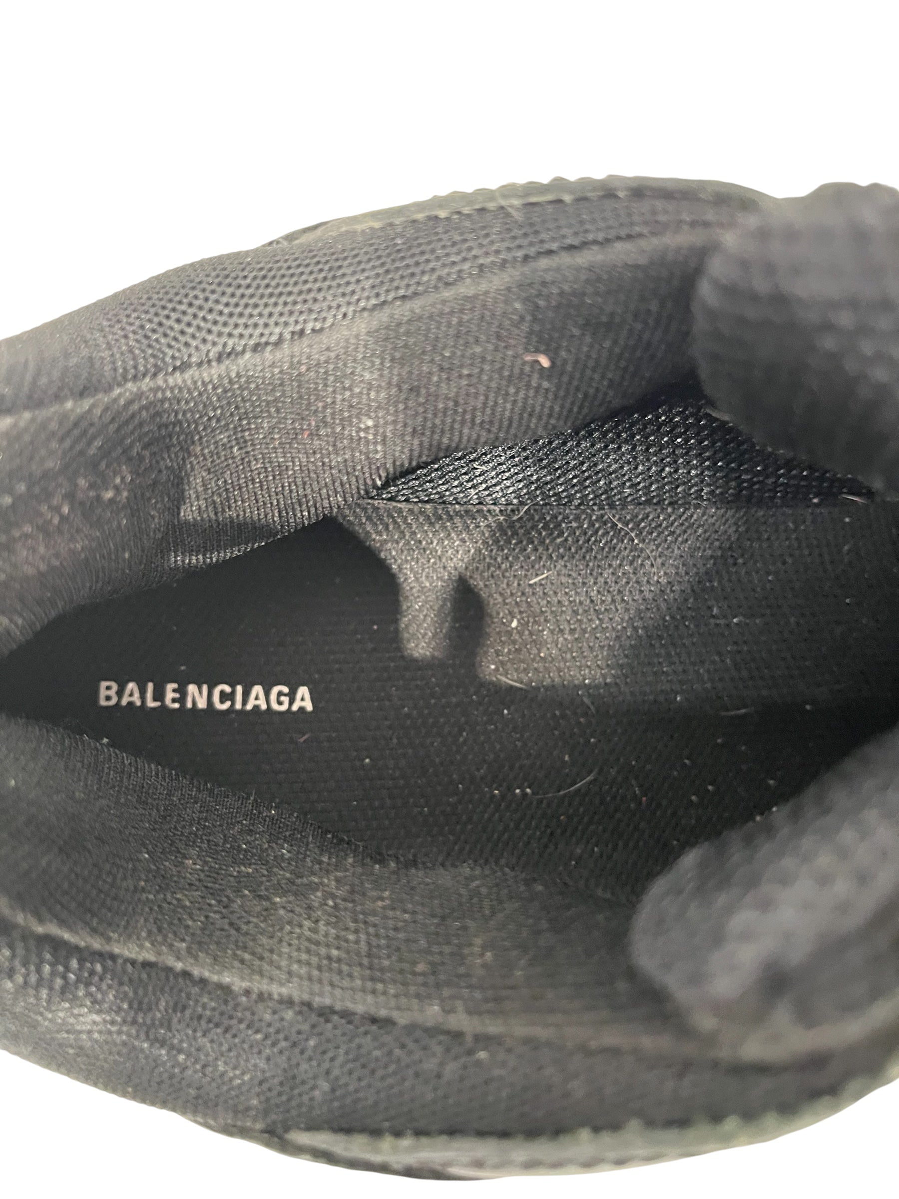 BALENCIAGA/Low-Sneakers/US 12/Cotton/BLK/TRIPLE S ALL BLACK 12 view 6