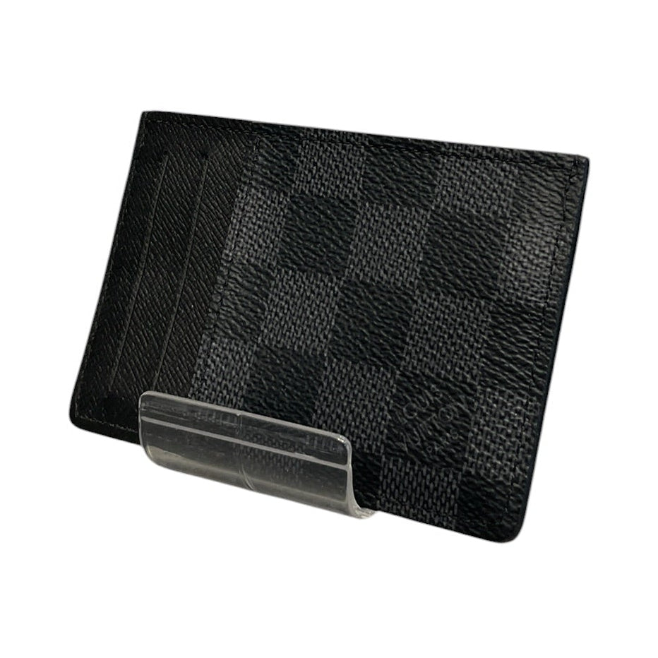 LOUIS VUITTON/Card Case/Plaid/Faux Leather/BLK/M's/NEO CARD HOLDER DAMIER view 1