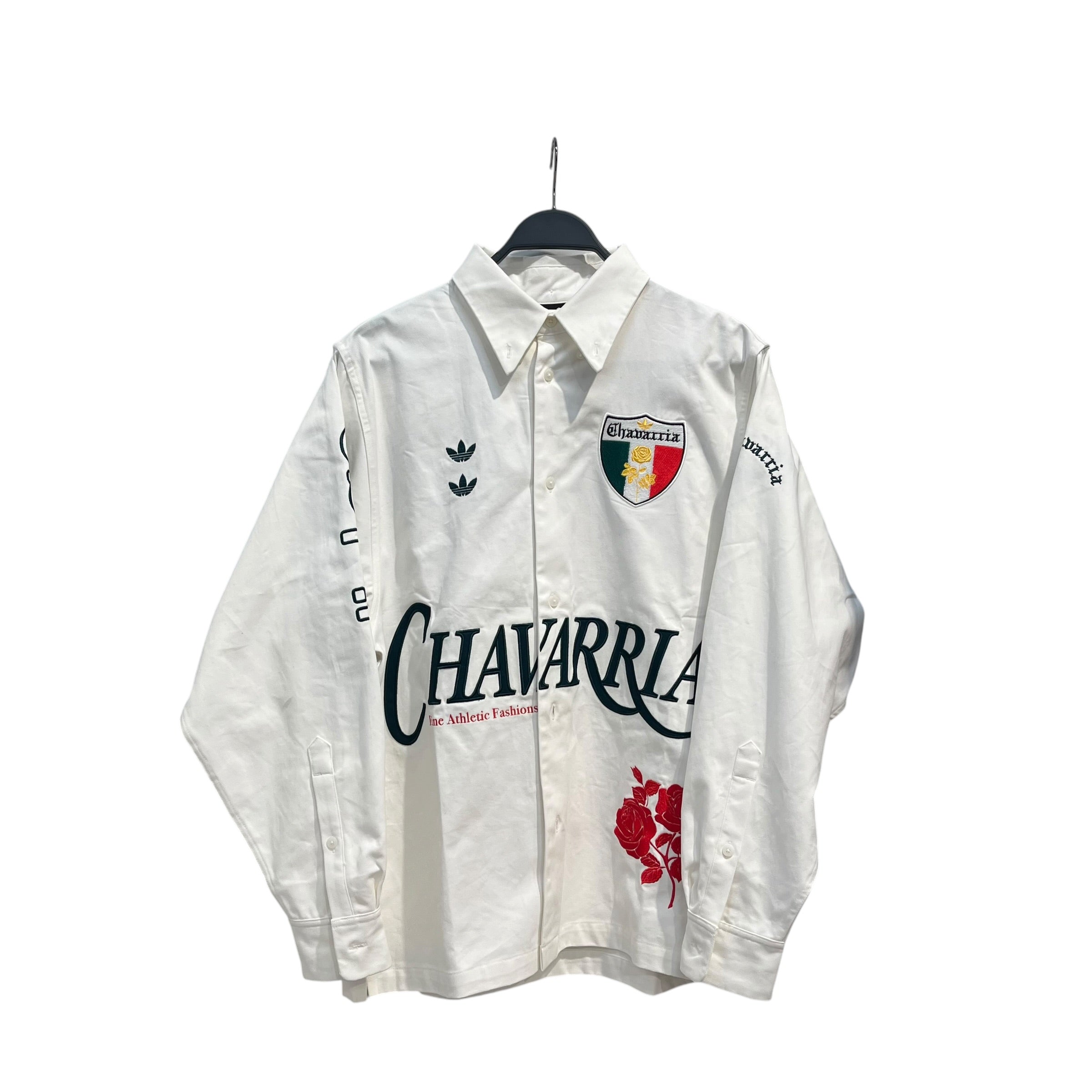 WILLY CHAVARRIA/LS Shirt/XXS/Cotton/WHT/logos on front view 1