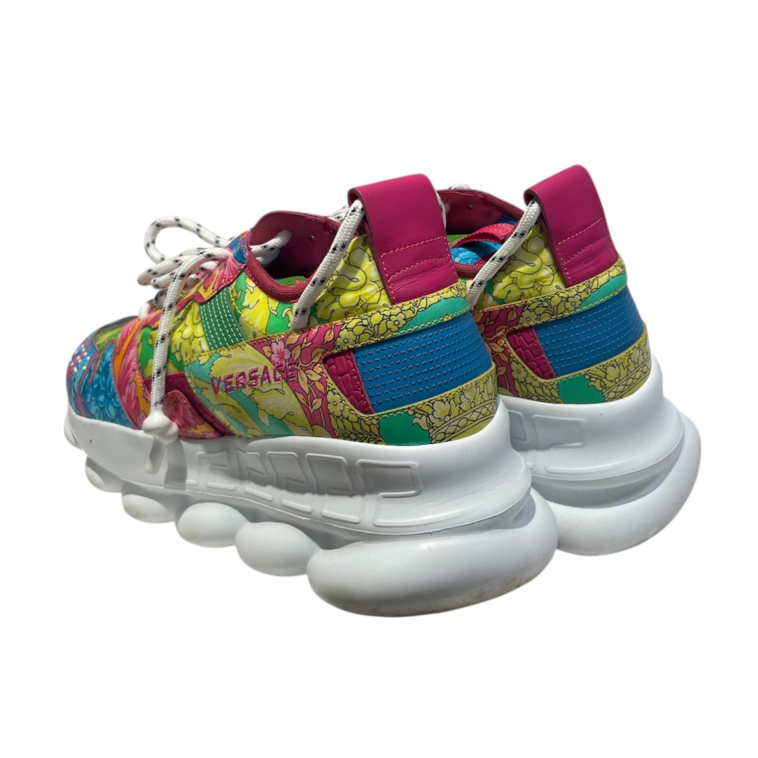 VERSACE/Low-Sneakers/EU 43/Floral Pattern/MLT/RAINBOW W WHITE STRIPE LACES view 2