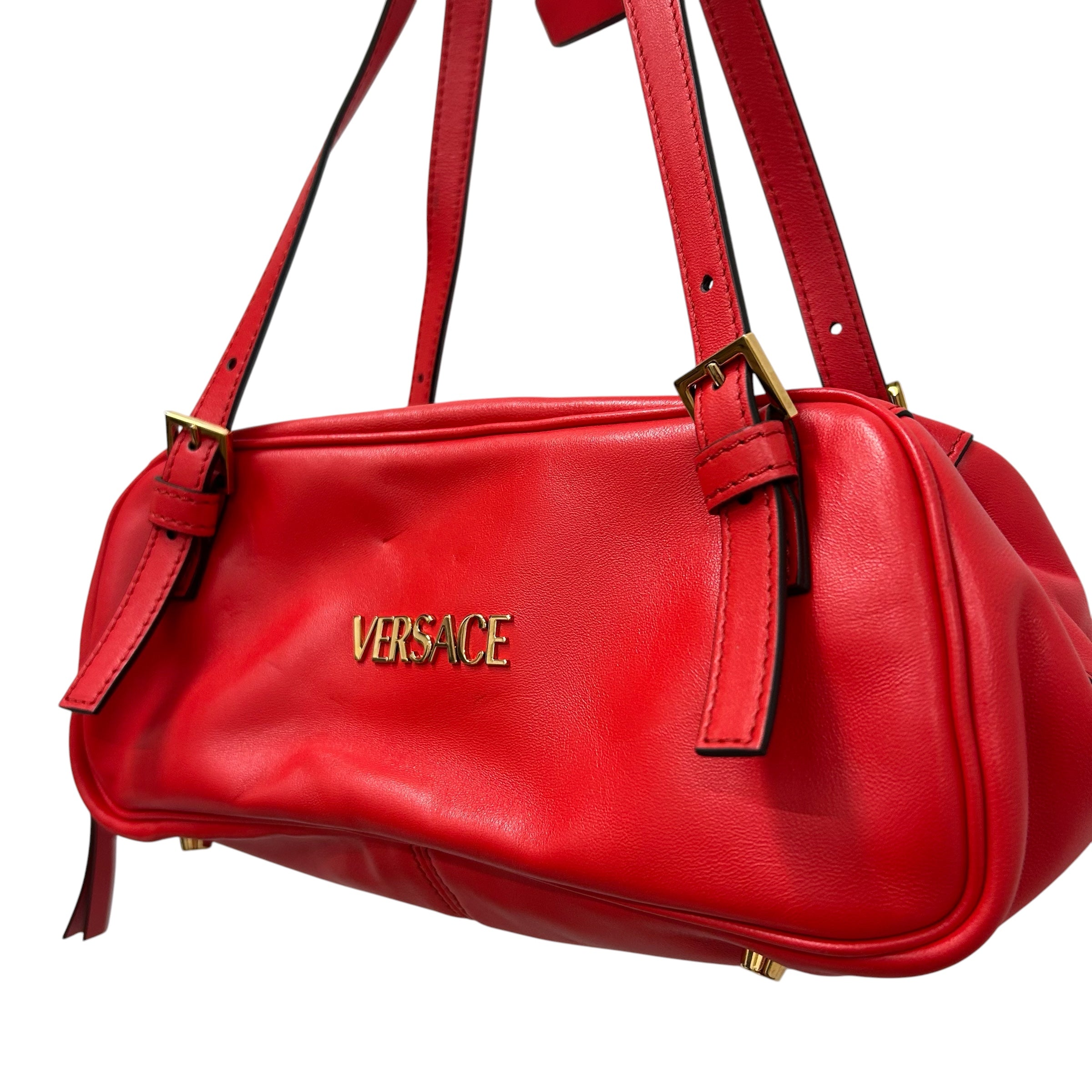 VERSACE/Bag/Lambskin/RED/TAG NAPPA BOWLING view 3