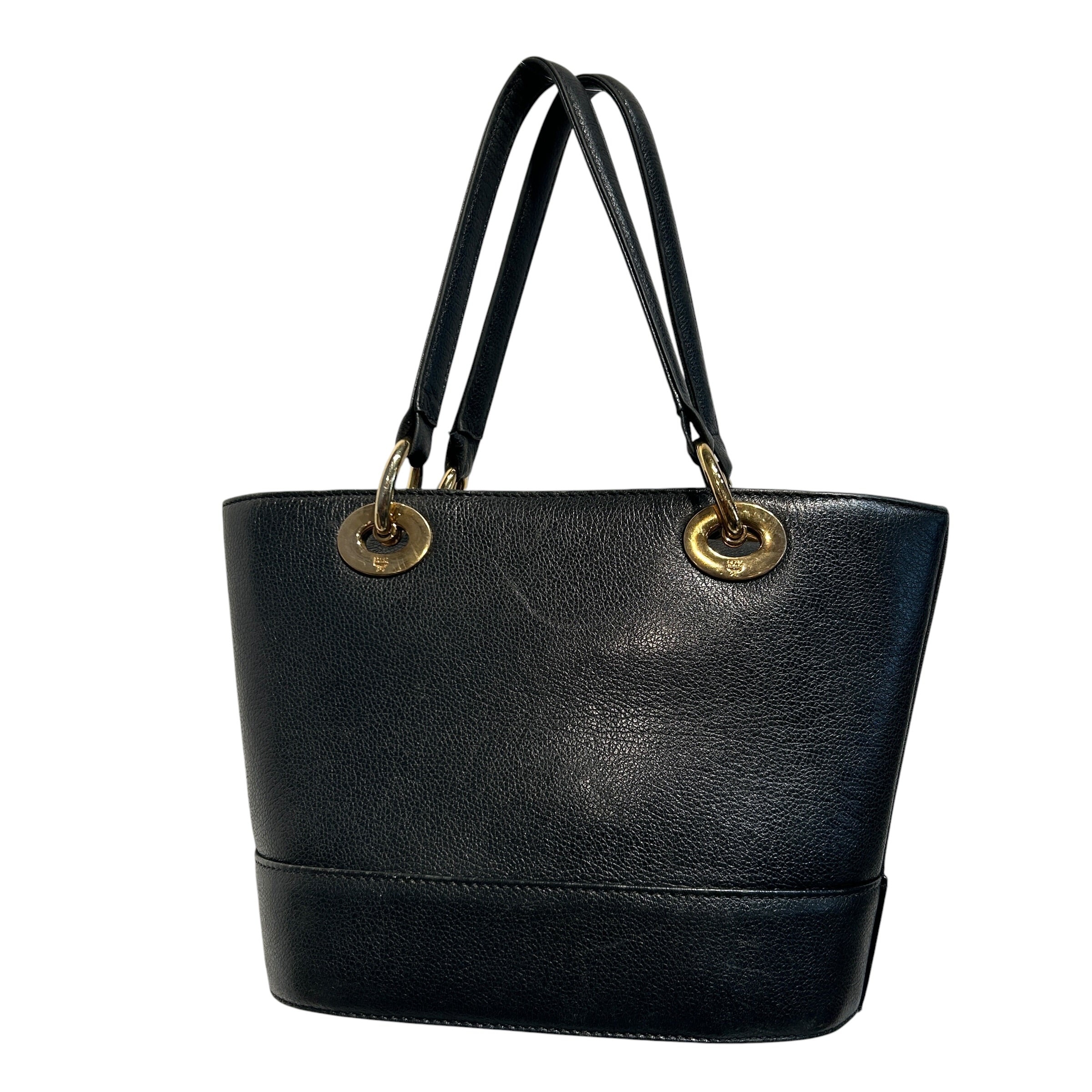 MCM/Hand Bag/Leather/BLK/studded bucket bag view 2