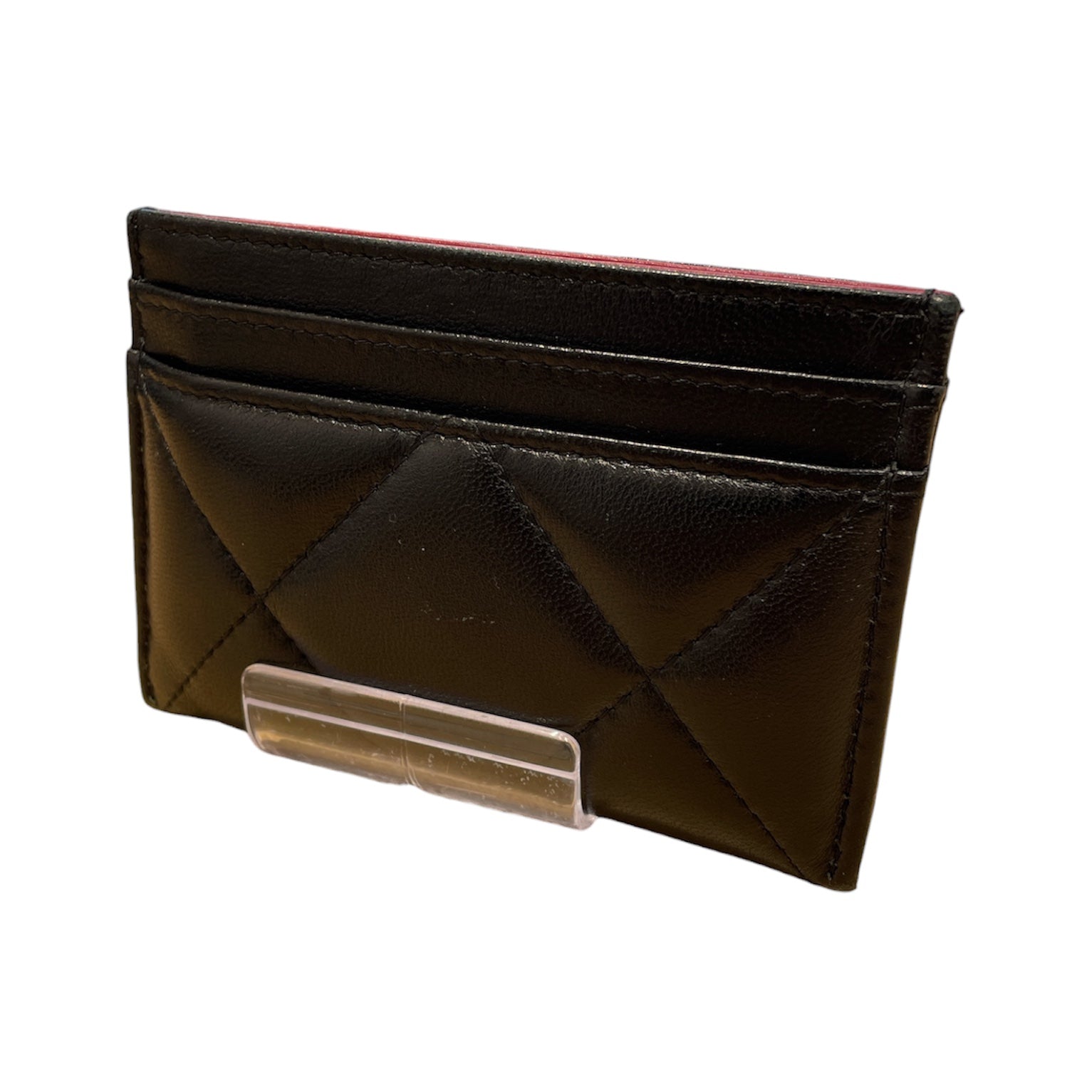 CHANEL/Wallet/Leather/BLK/CHANEL 19 CARD HOLDER view 2
