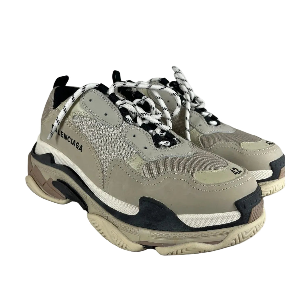 BALENCIAGA/Low-Sneakers/EU 42/GRY/TRIPLE S BEIGE BLACK view 1