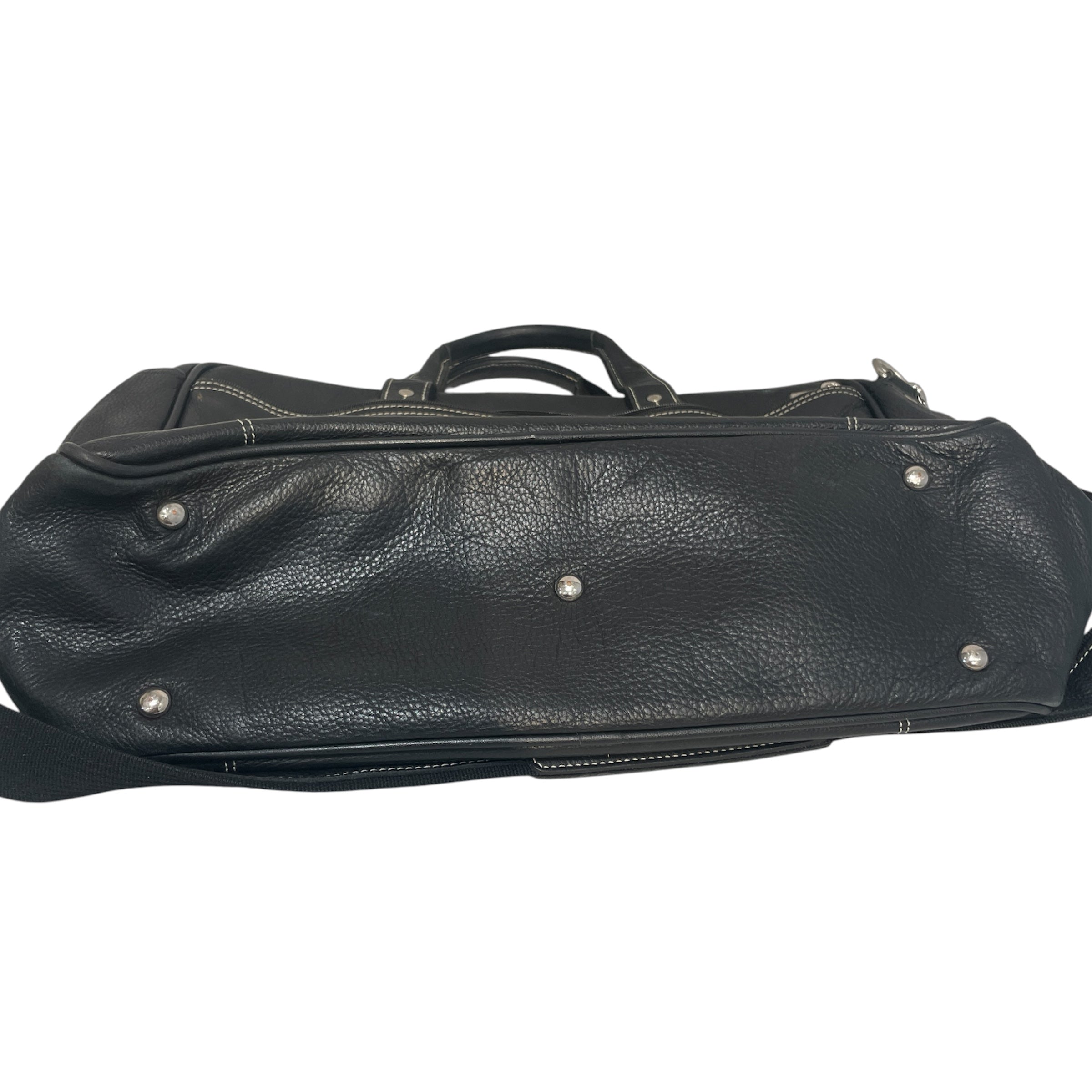 LONGCHAMP/Attache Case/Leather/BLK/Messanger Bag view 6