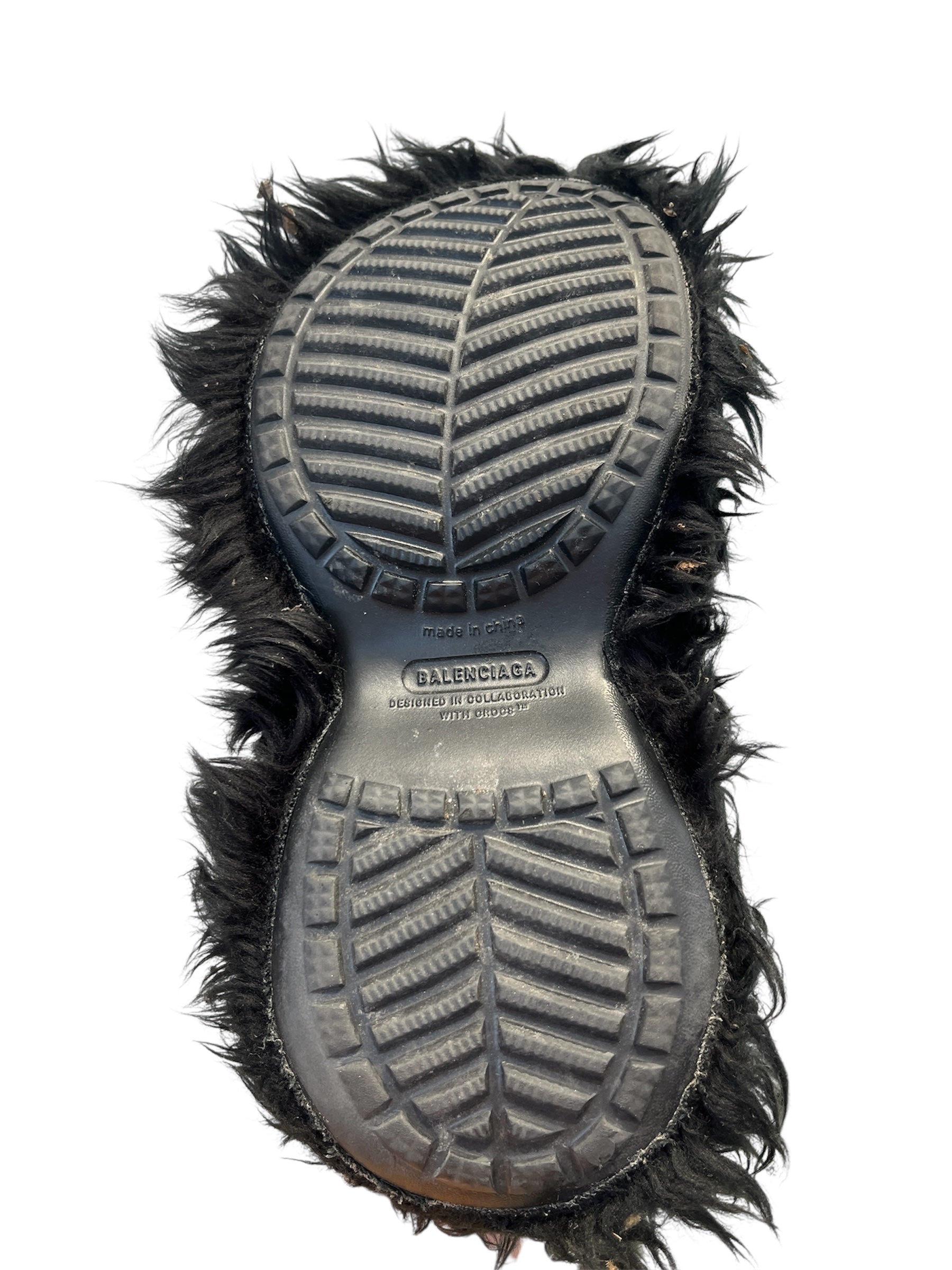 BALENCIAGA/Boots/US 6/Fake Fur/BLK/FAKE FUR CROC BOOT view 4