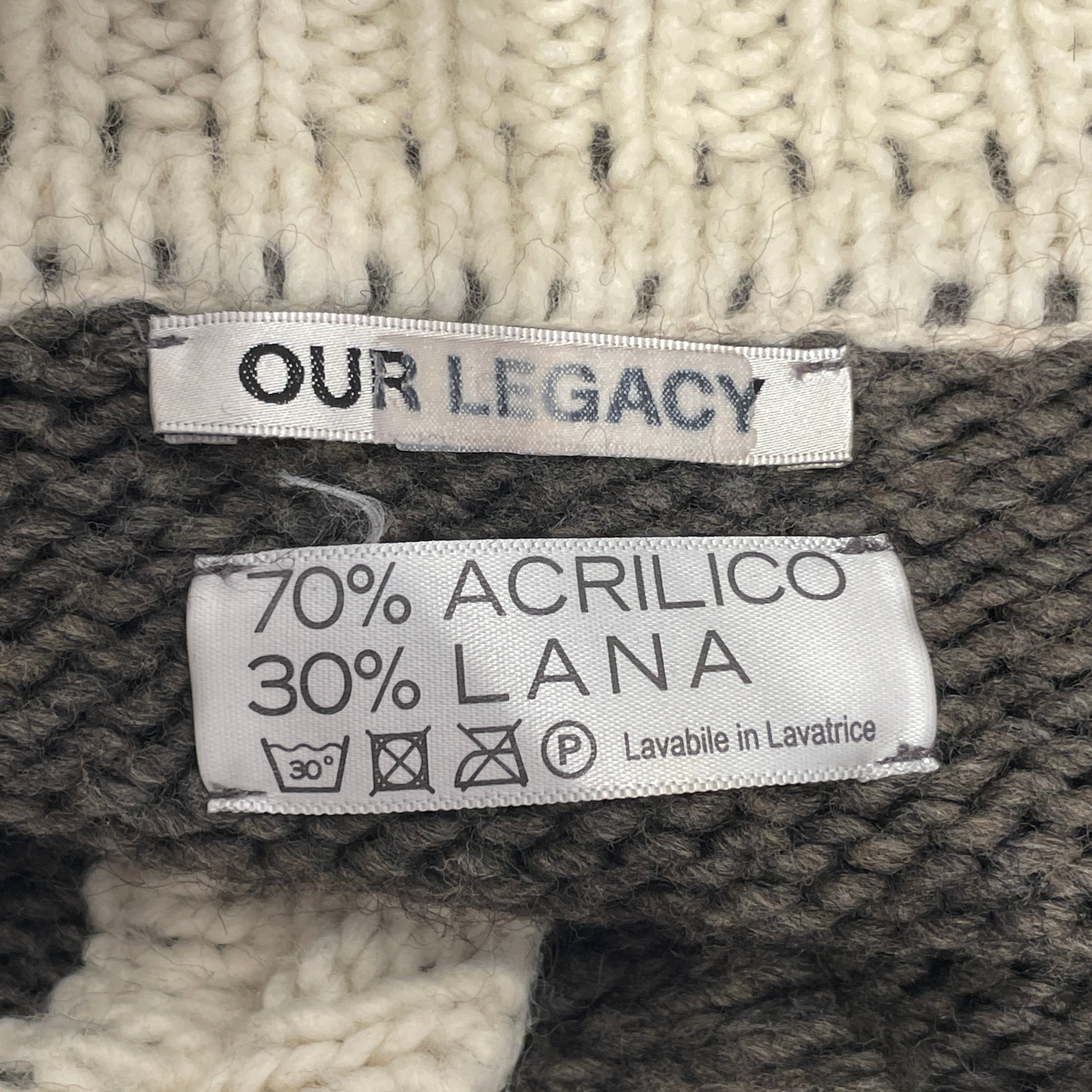OUR LEGACY/Heavy Sweater/L/Stripe/Wool/GRY/ view 3