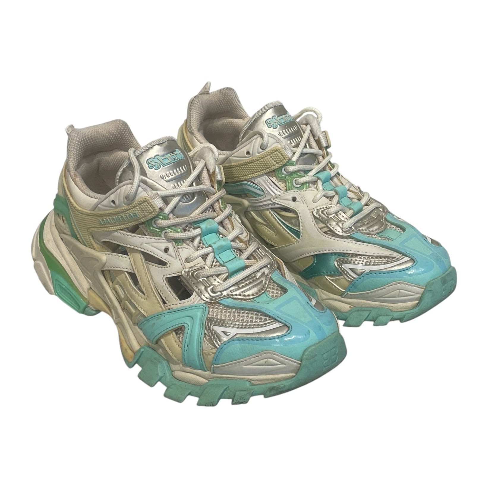BALENCIAGA/Low-Sneakers/US 7/BLU/TRACK SNEAKER/TEAL WHITE view 1