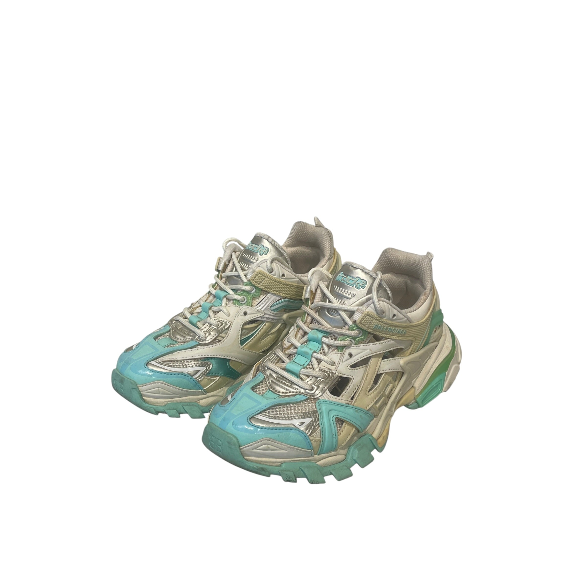 BALENCIAGA/Low-Sneakers/US 7/BLU/TRACK SNEAKER/TEAL WHITE view 1