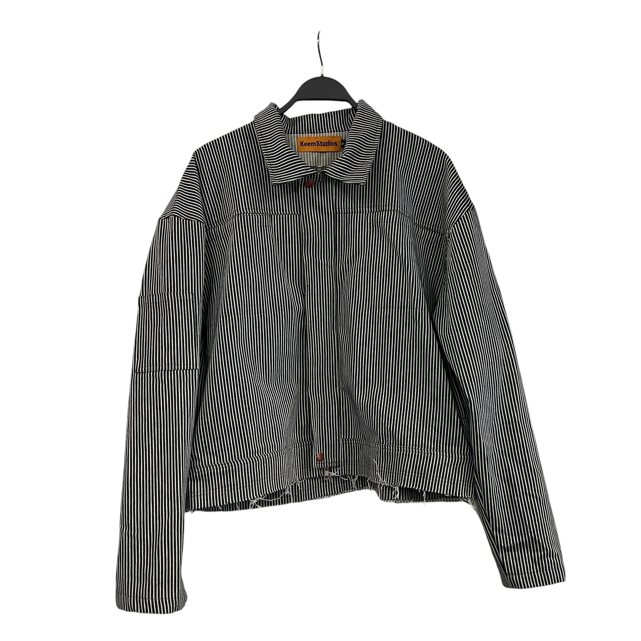 keem/Denim Jkt/L/Denim/BLK/Stripe/ view 1