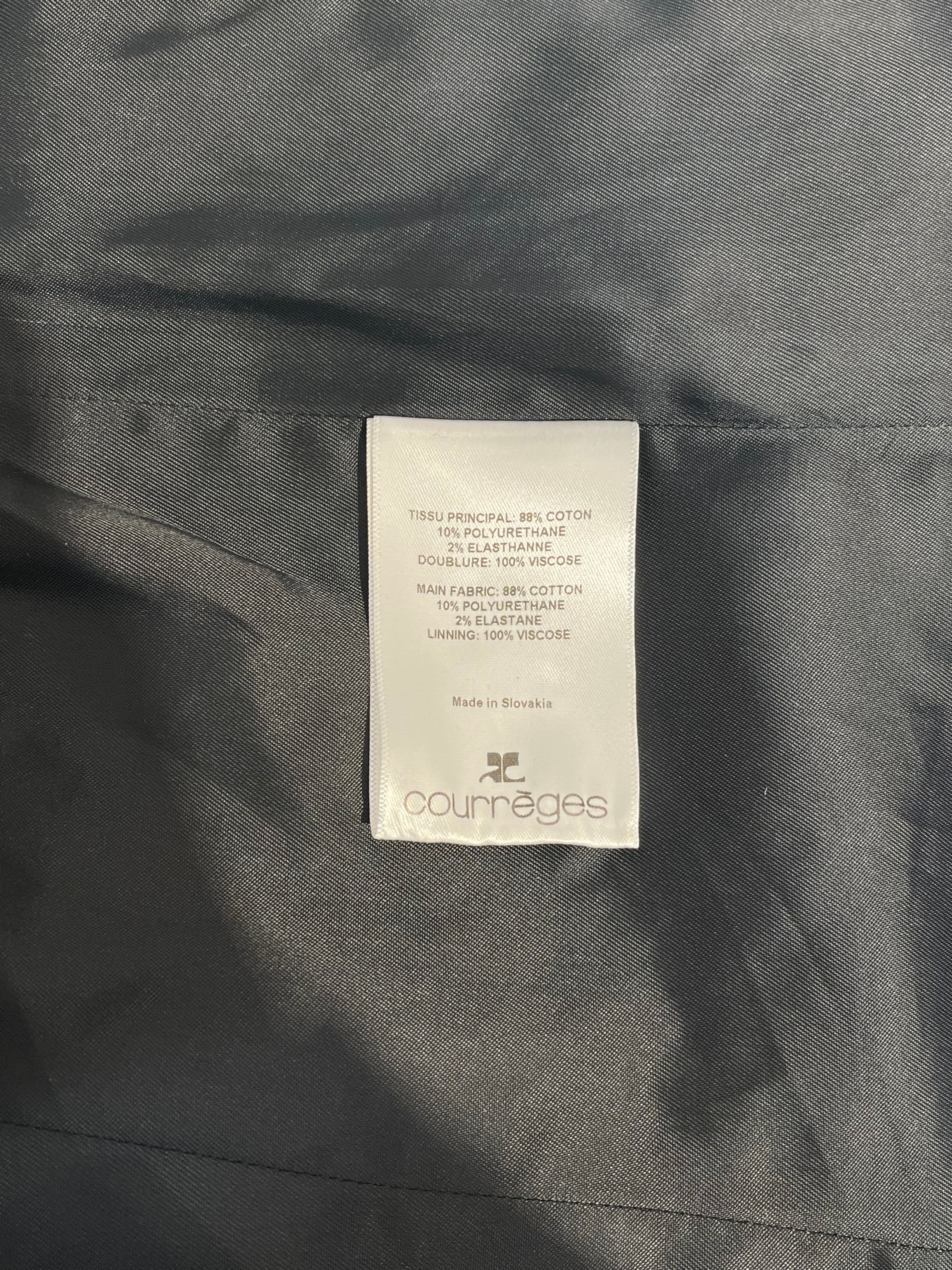 Courreges/Trench Coat/36/Cotton/BLK/VINYL COATED TRENCH view 4