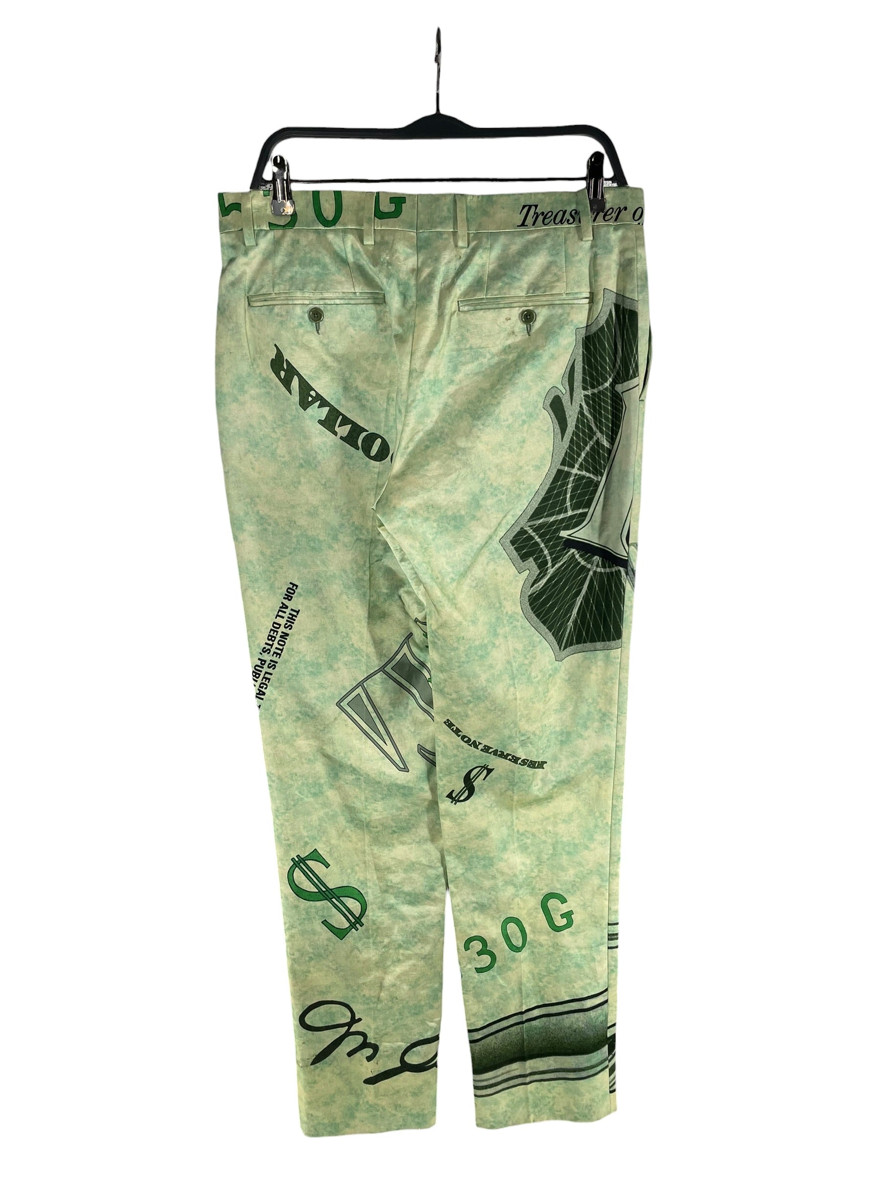 MOSCHINO/Pants/48/Rayon/GRN/All Over Print/232ZRA25047050 MONEY PRINT view 2