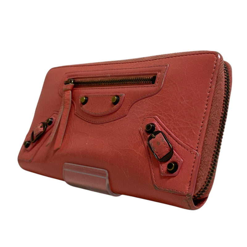 BALENCIAGA/Long Wallet/Leather/PNK/