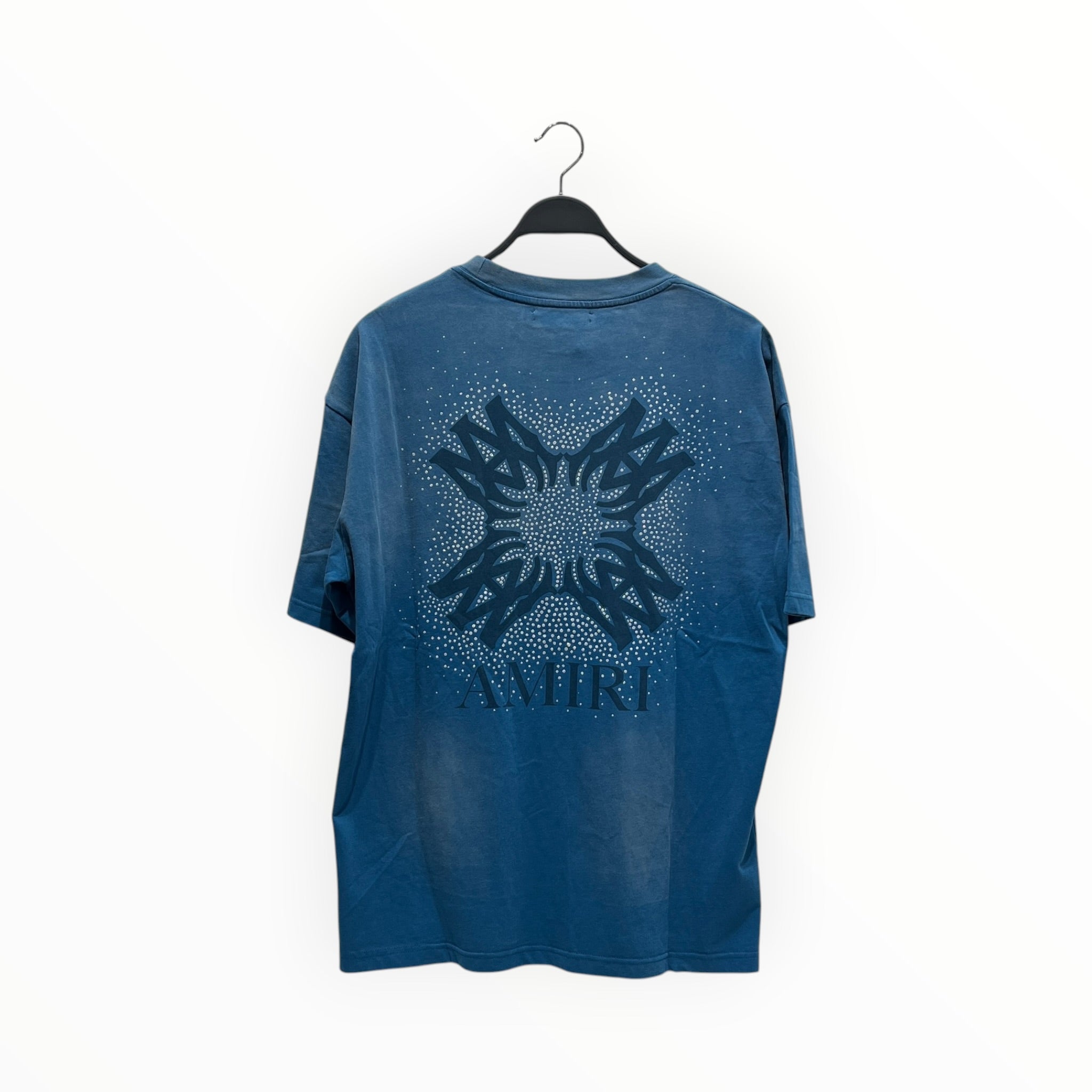 AMIRI/T-Shirt/XL/Cotton/BLU/All Over Print/LOGO WITH SPARKLES view 2