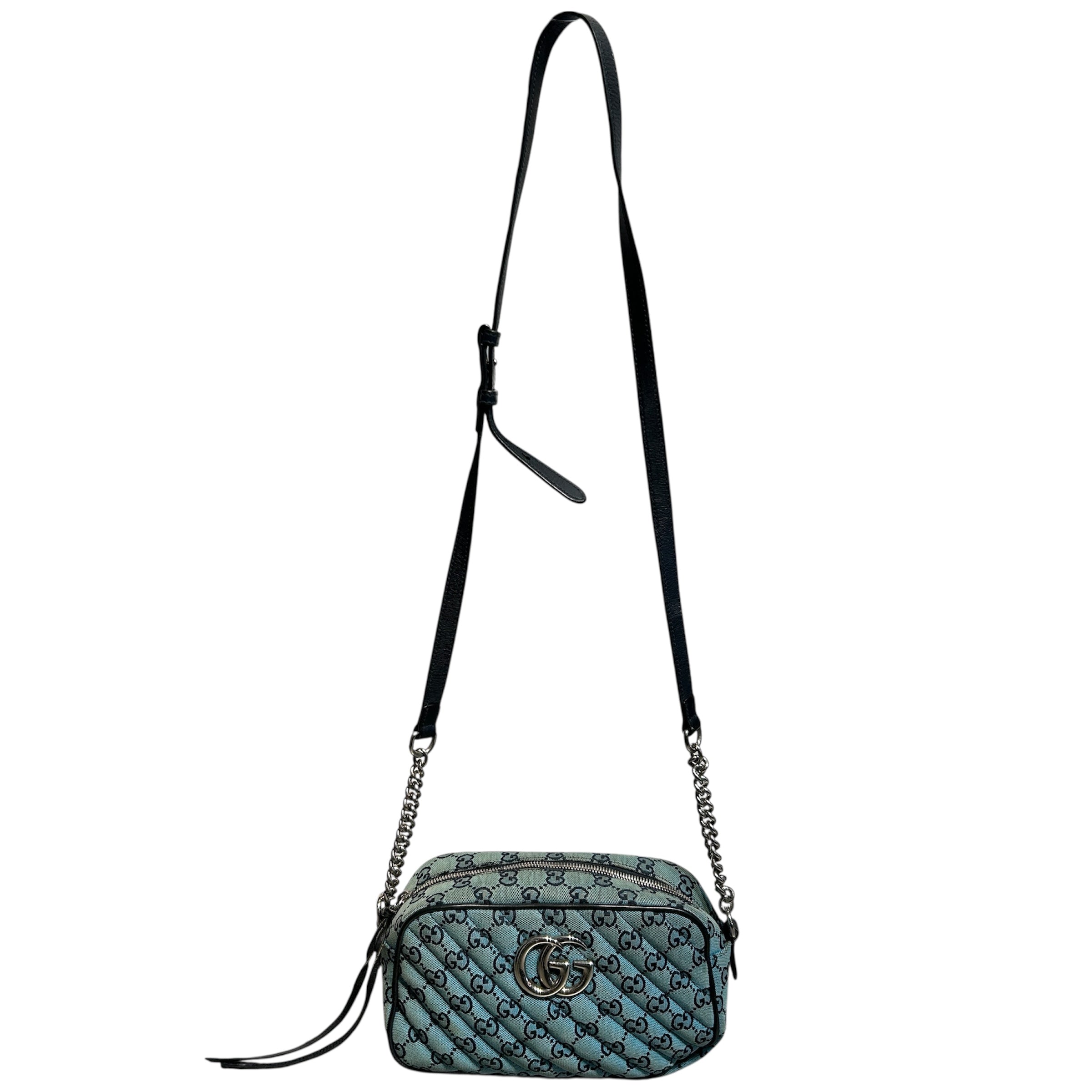 GUCCI/Cross Body Bag/Monogram/BLU/gg marmont small view 1
