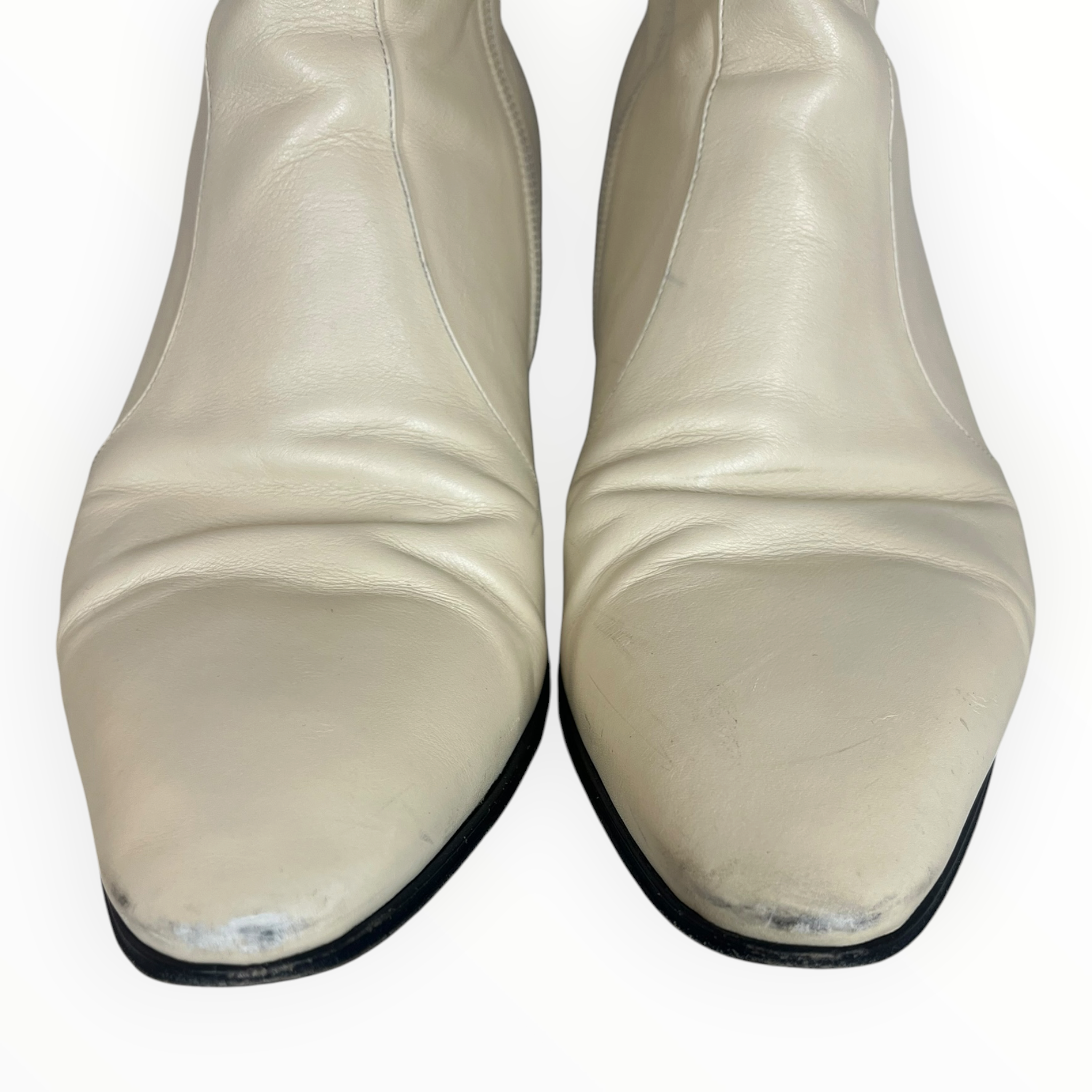 YVES SAINT LAURENT/Boots/EU 42/Leather/WHT/VASSILI BOOTS view 6