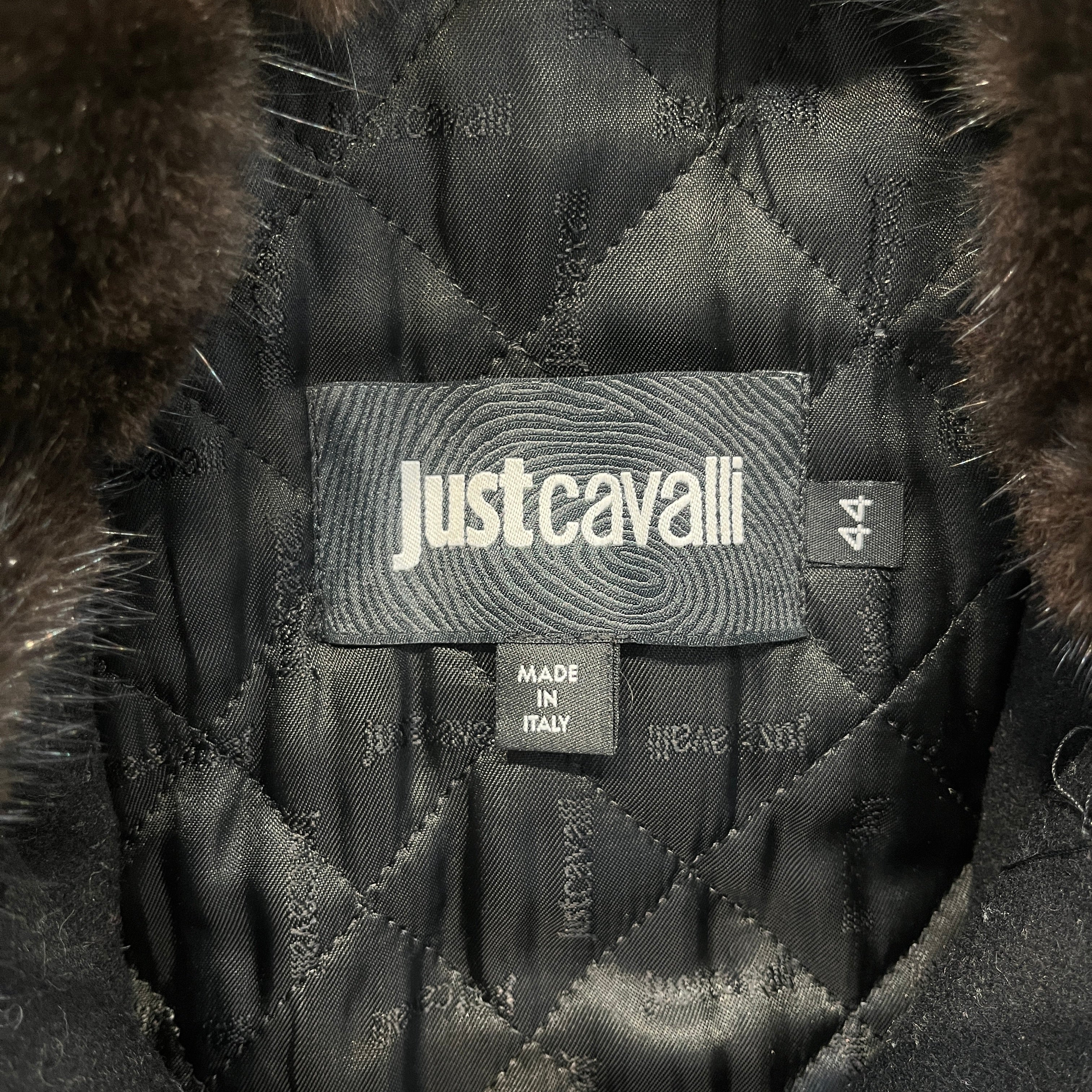 Just cavalli/Peacoat/44/KHK/FUR COLLAR COAT view 3