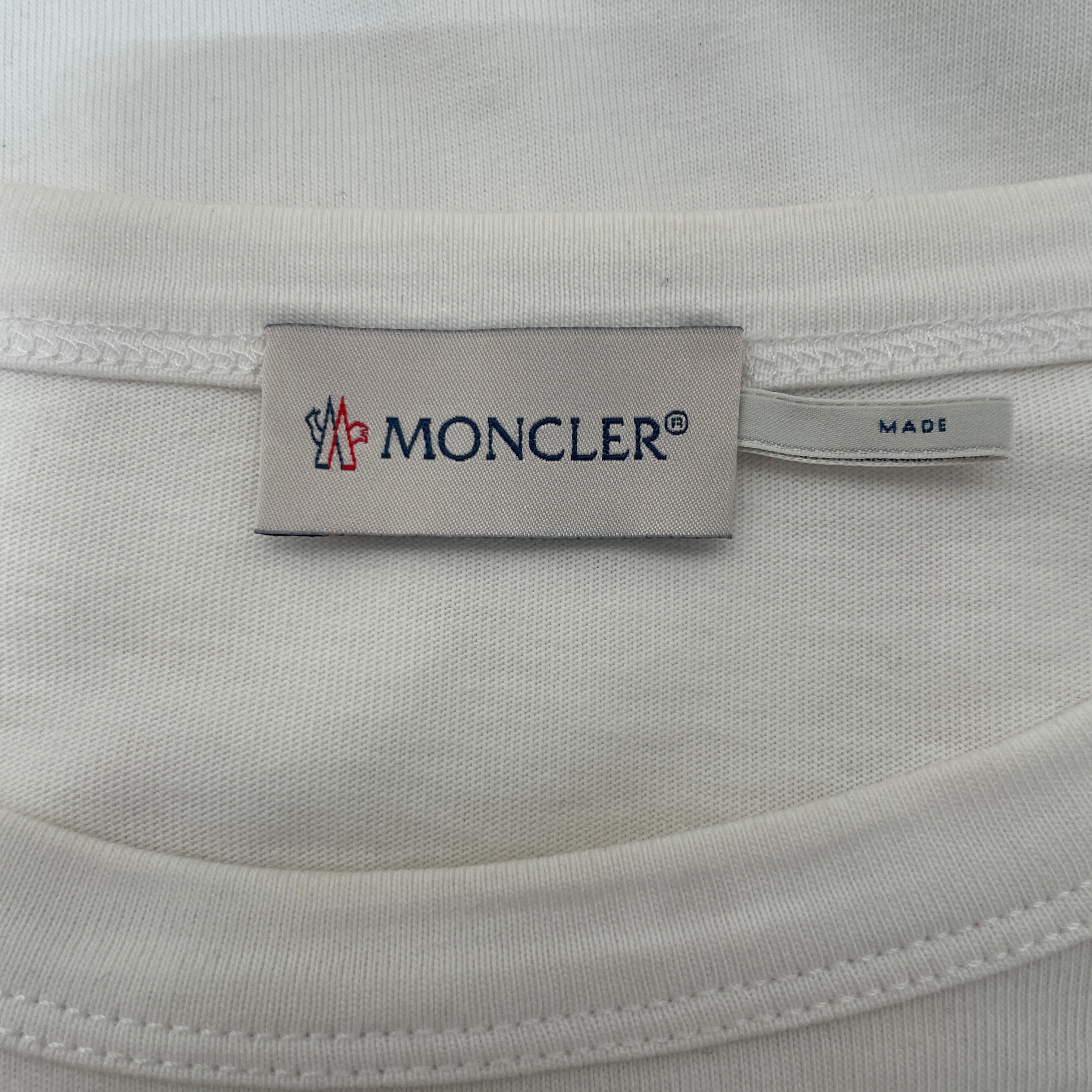 MONCLER/LS T-Shirt/L/Cotton/WHT/ view 3