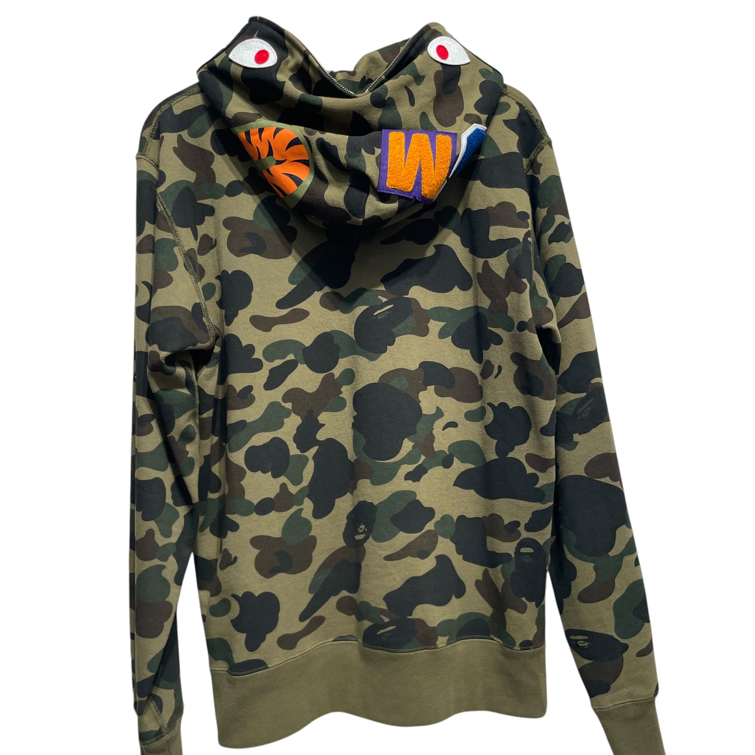 A BATHING APE/Zip Up Hoodie/L/Camouflage/Cotton/GRN/classic hood view 2
