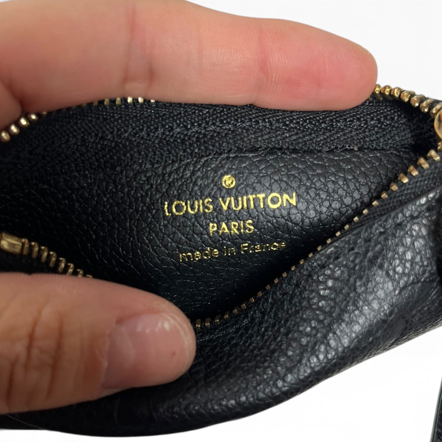 LOUIS VUITTON/Coin Wallet/Leather/BLK/L's/SMALL COIN ZIP CARD HOLDER view 4