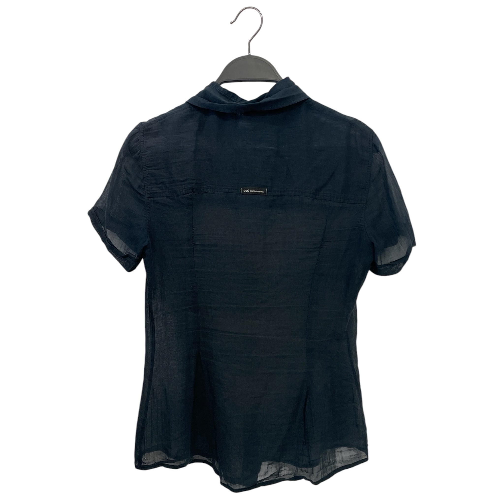 DOLCE&GABBANA/SS Shirt/Silk/BLK/small rip in armit view 3