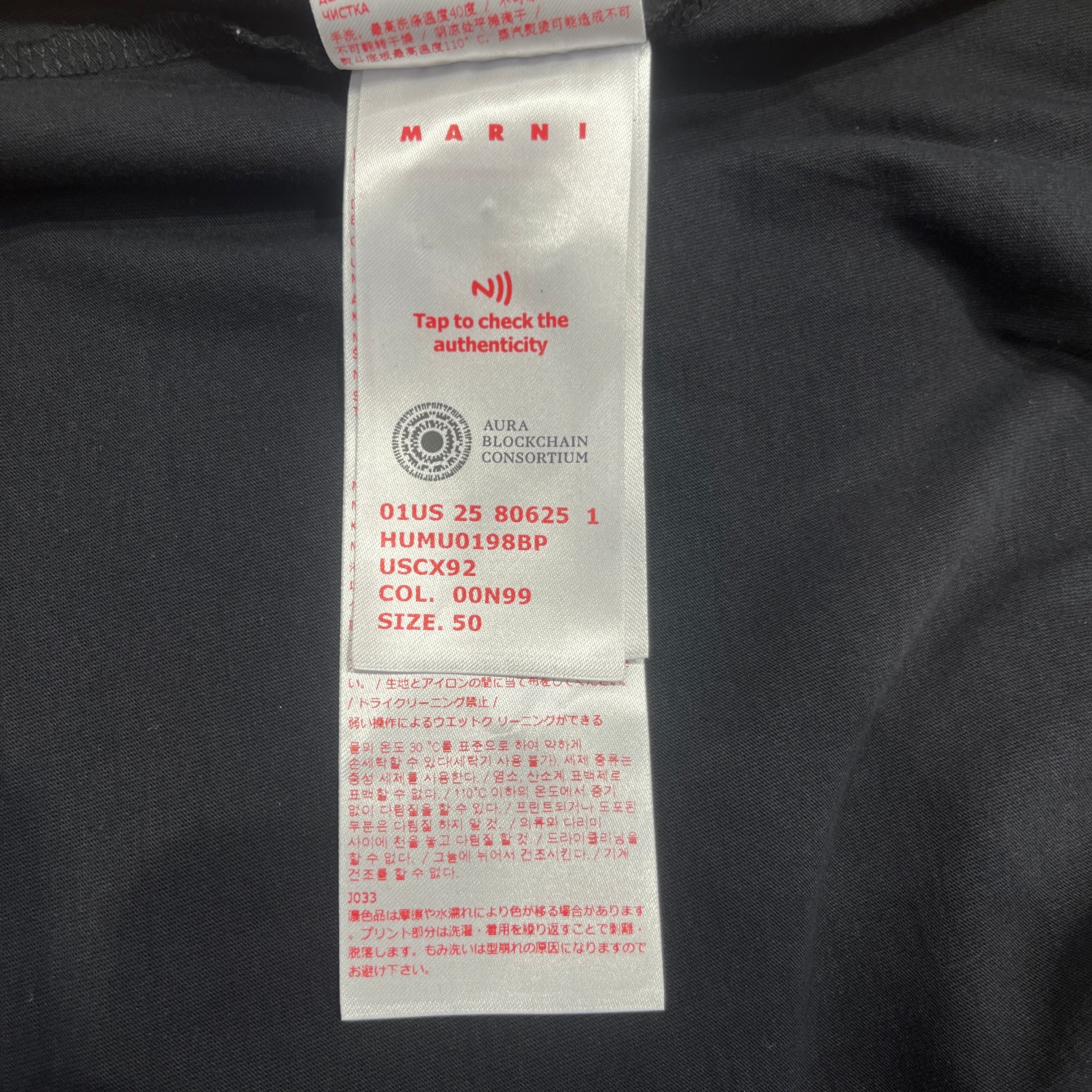 MARNI/T-Shirt/50/Cotton/BLK/Box Logo view 9