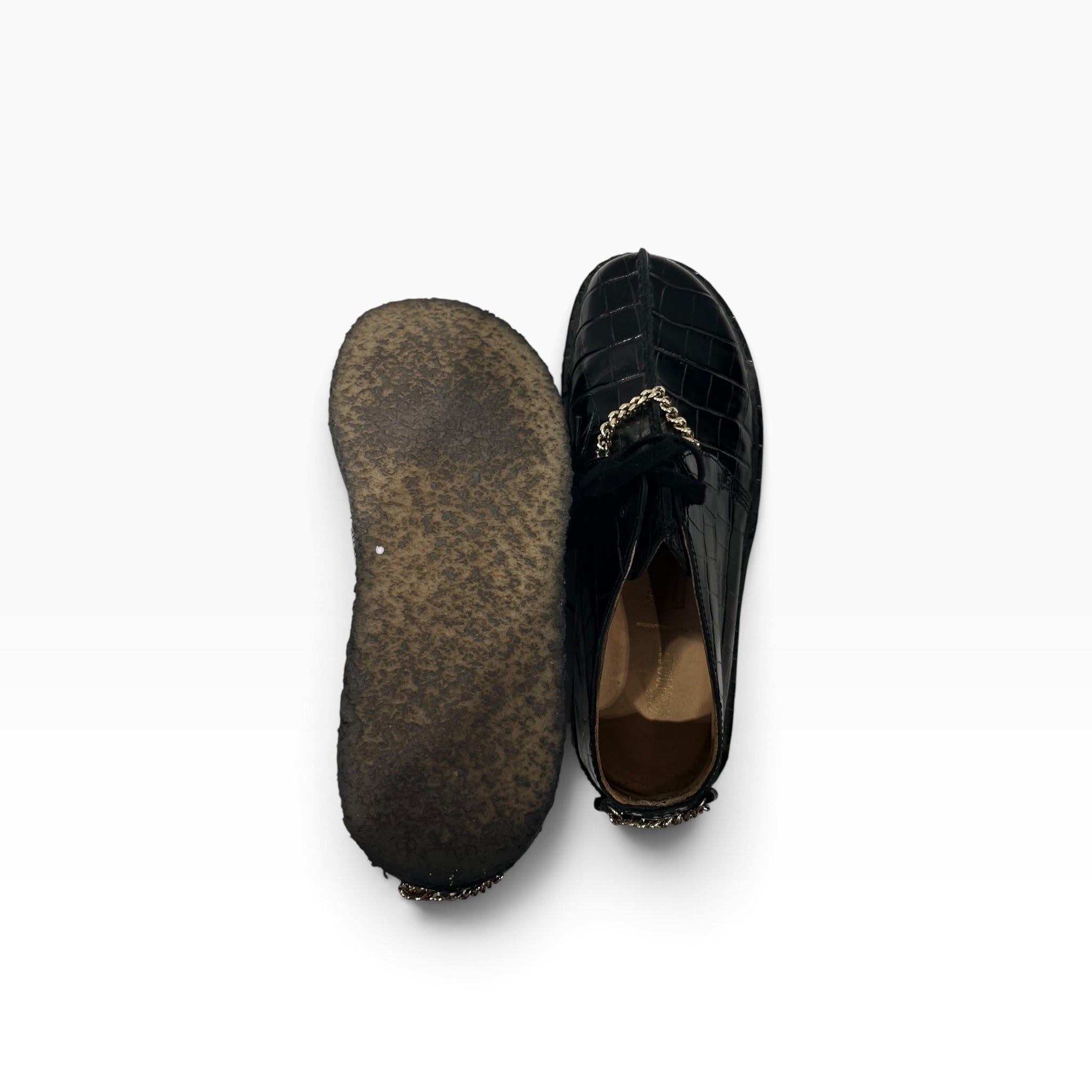 Supreme/MARTINE ROSE/Clarks/Loafers/US 9.5/Leather/BLK/DESERT TREK BLACK view 4