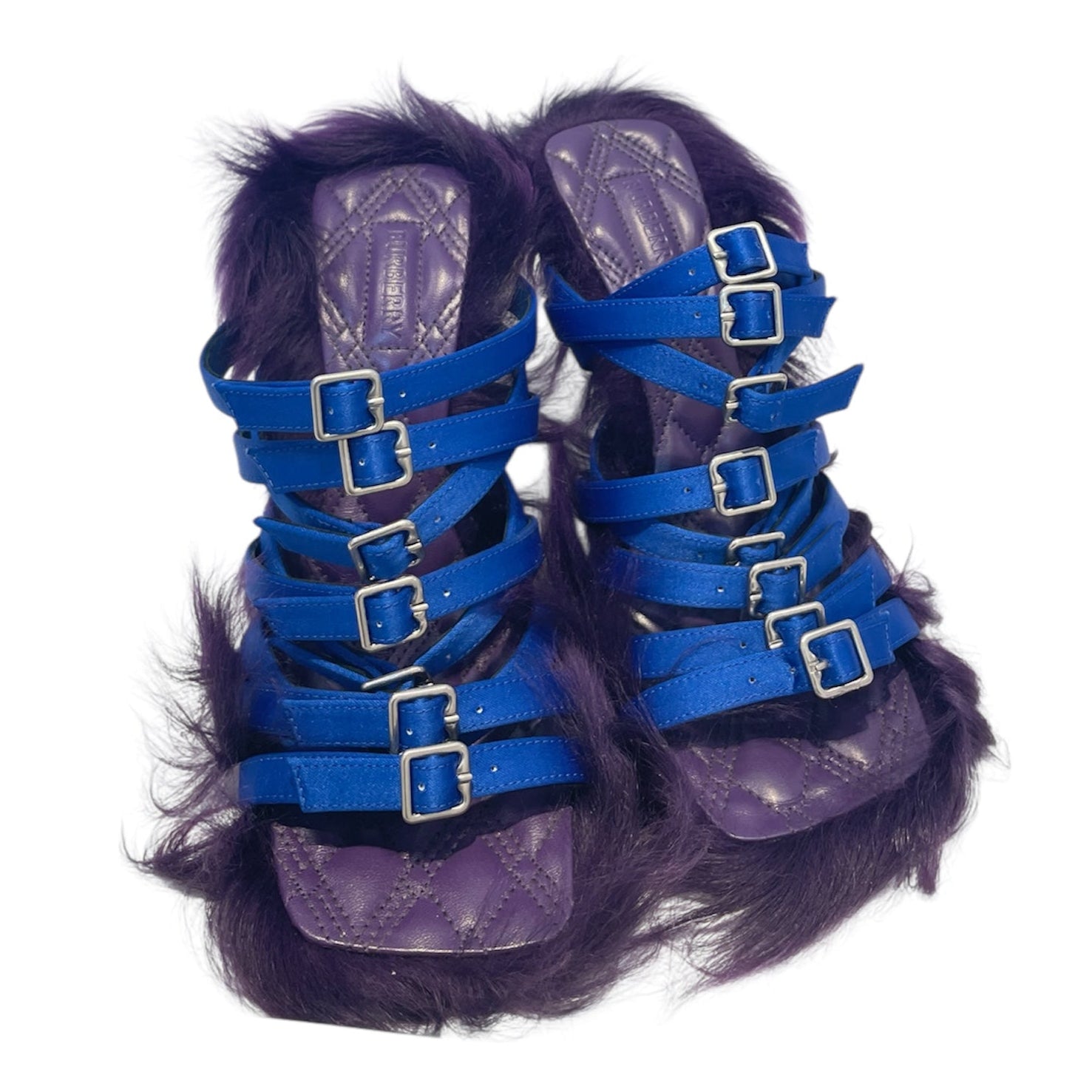 BURBERRY/Sandals/EU 35/Fur/BLU/PURPLE FOX FUR view 1