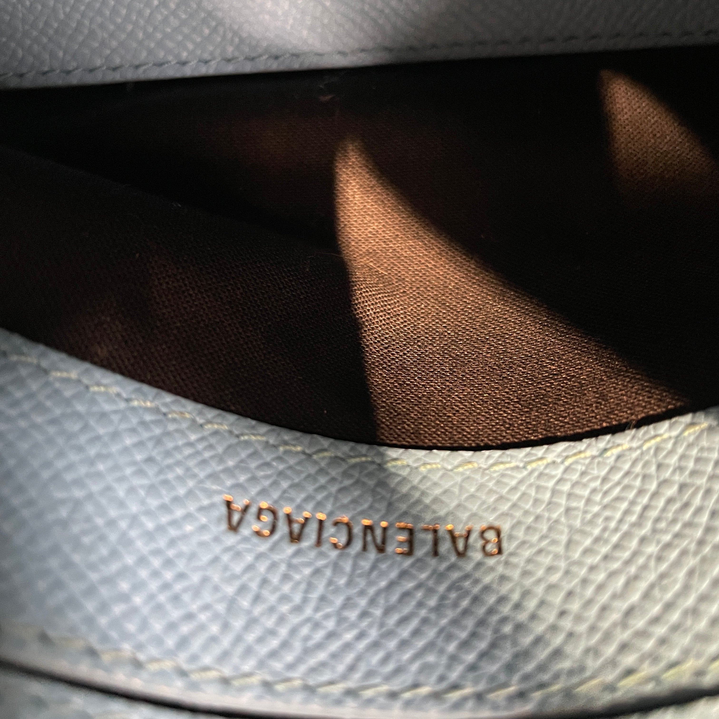 BALENCIAGA/Cross Body Bag/Leather/BLU/Blue Ville Top Handle XXS Bag view 4