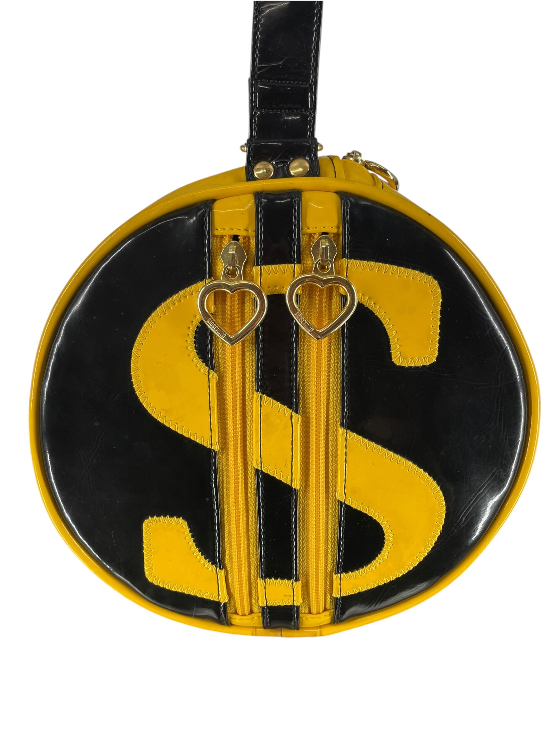MOSCHINO/Bag/Leather/BLK/MONEY SIGN BOWLING BAG view 6