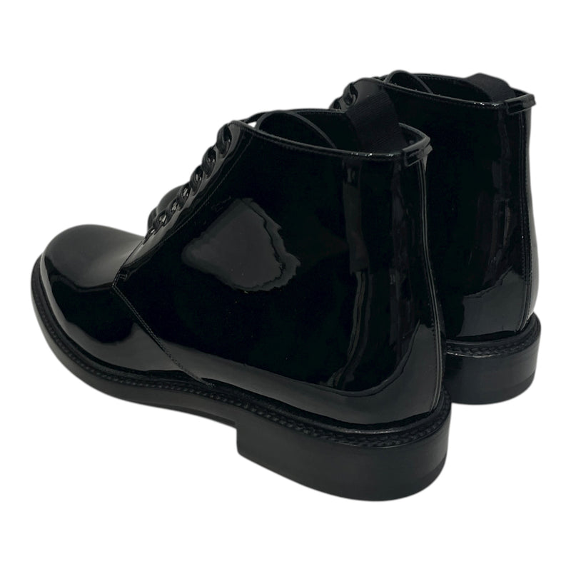 SAINT LAURENT/Dress Shoes/EU 39/Leather/BLK/PATENT ANKLE BOOT