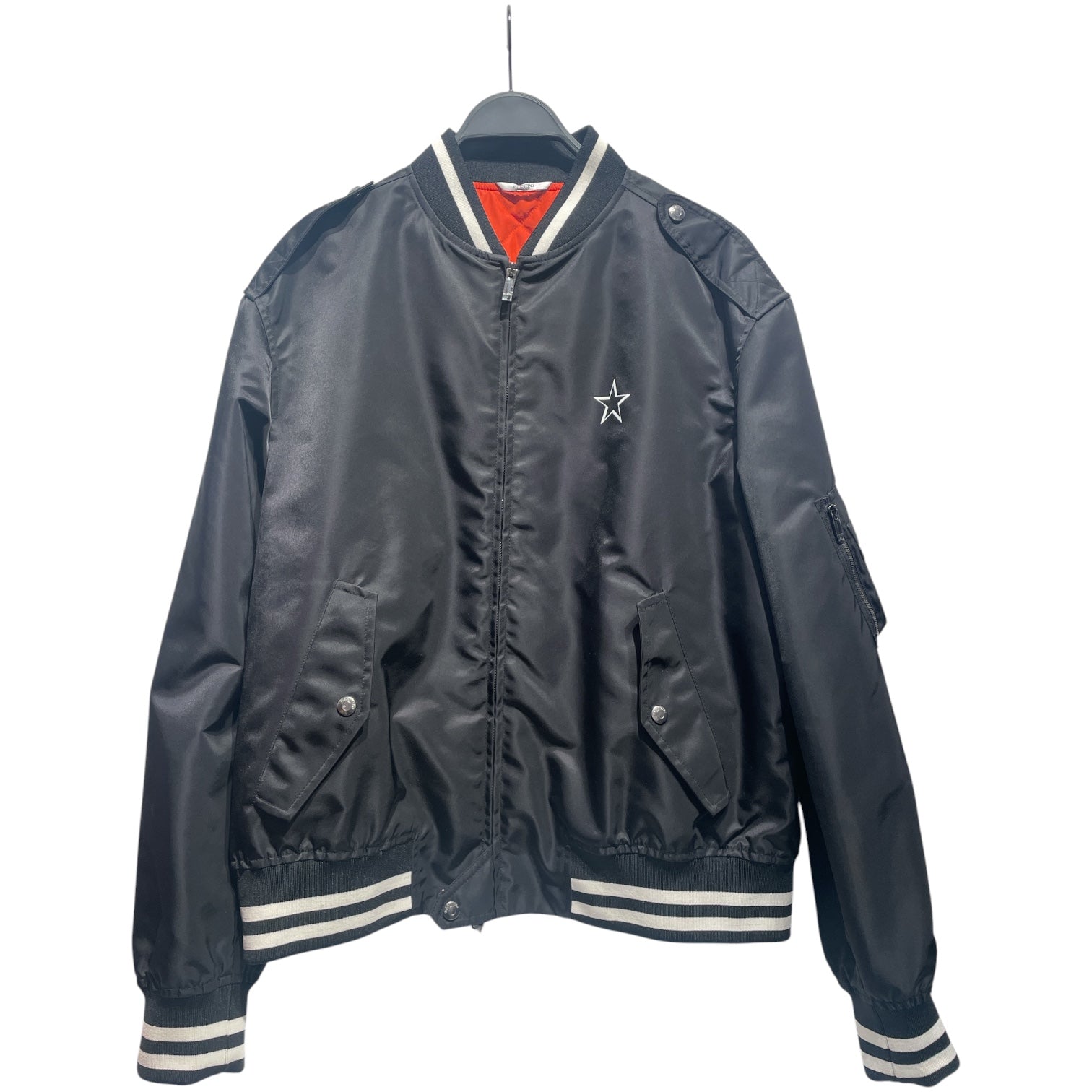 VALENTINO/Baseball Jkt/42/Nylon/BLK/ view 1