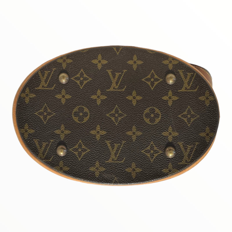 LOUIS VUITTON/Hand Bag/Monogram/Leather/BRW/Bucket bag