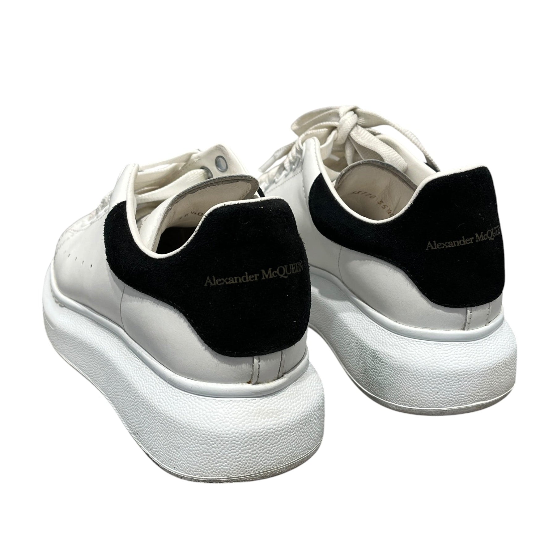 Alexander McQueen/Low-Sneakers/EU 35.5/Leather/WHT/larry velour back view 2
