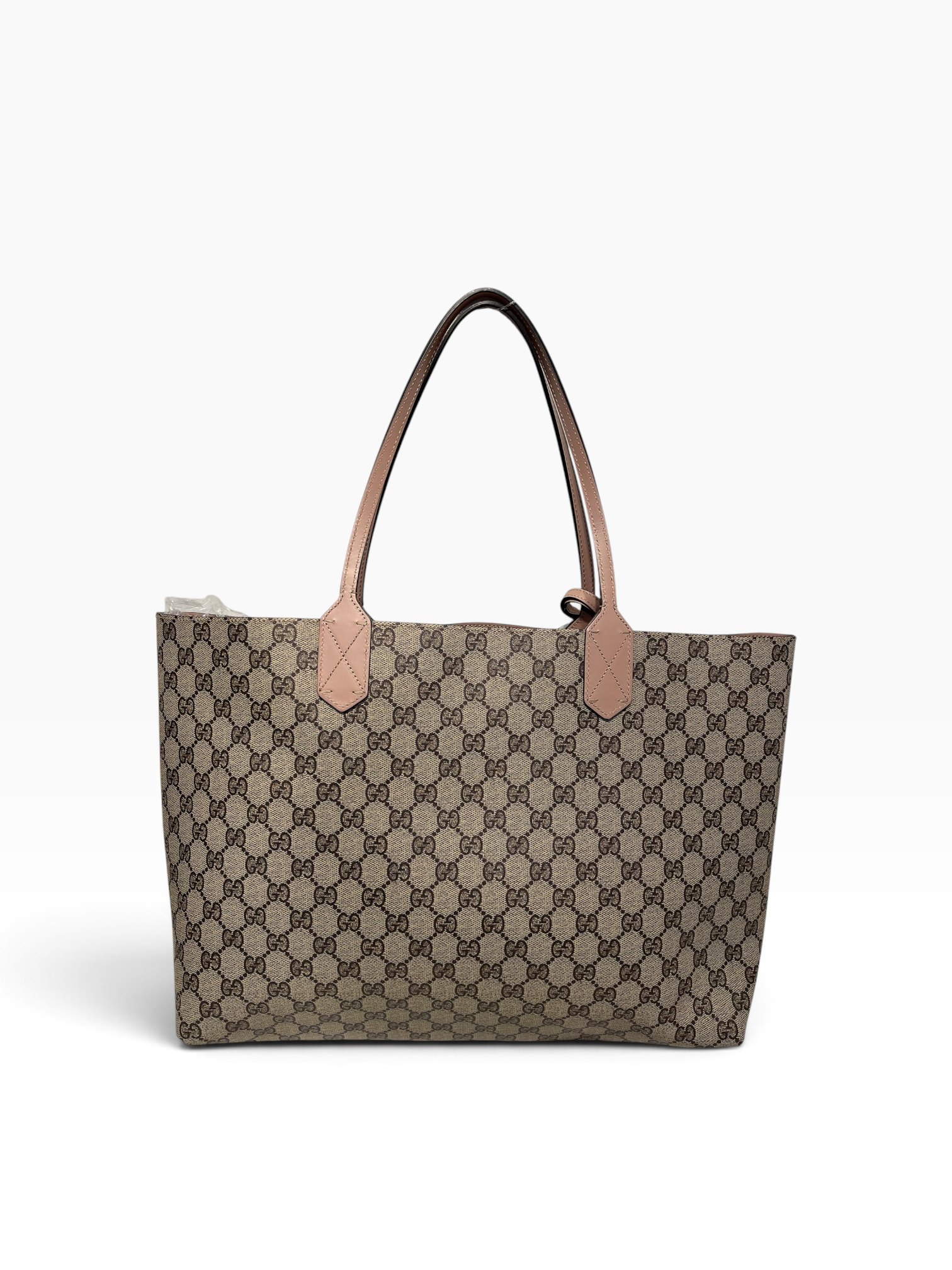 GUCCI/Hand Bag/All Over Print/Leather/BEG/Reversible Tote GG view 3