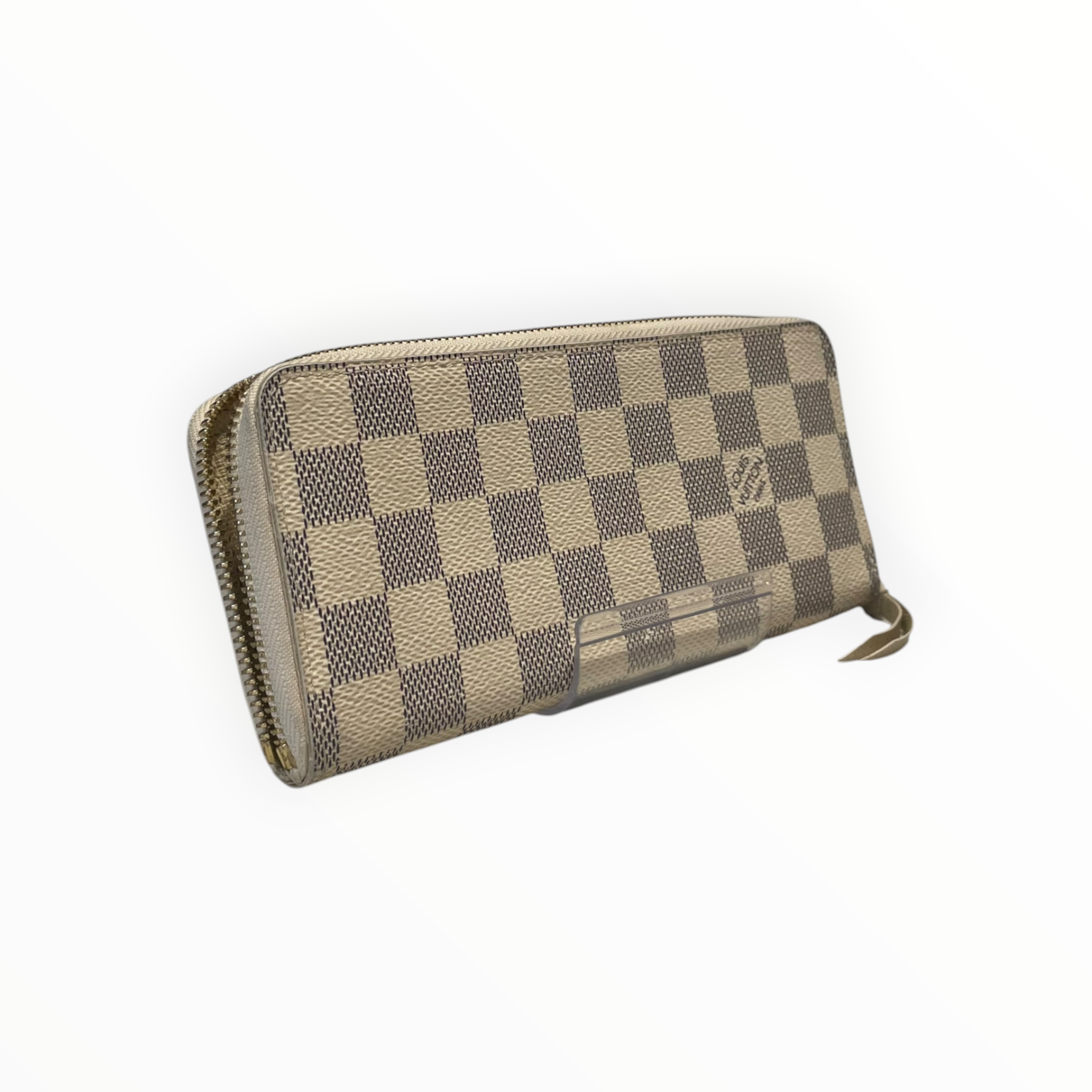 LOUIS VUITTON/Long Wallet/Leather/CRM/L's/LV Damier Azur Zippy view 1