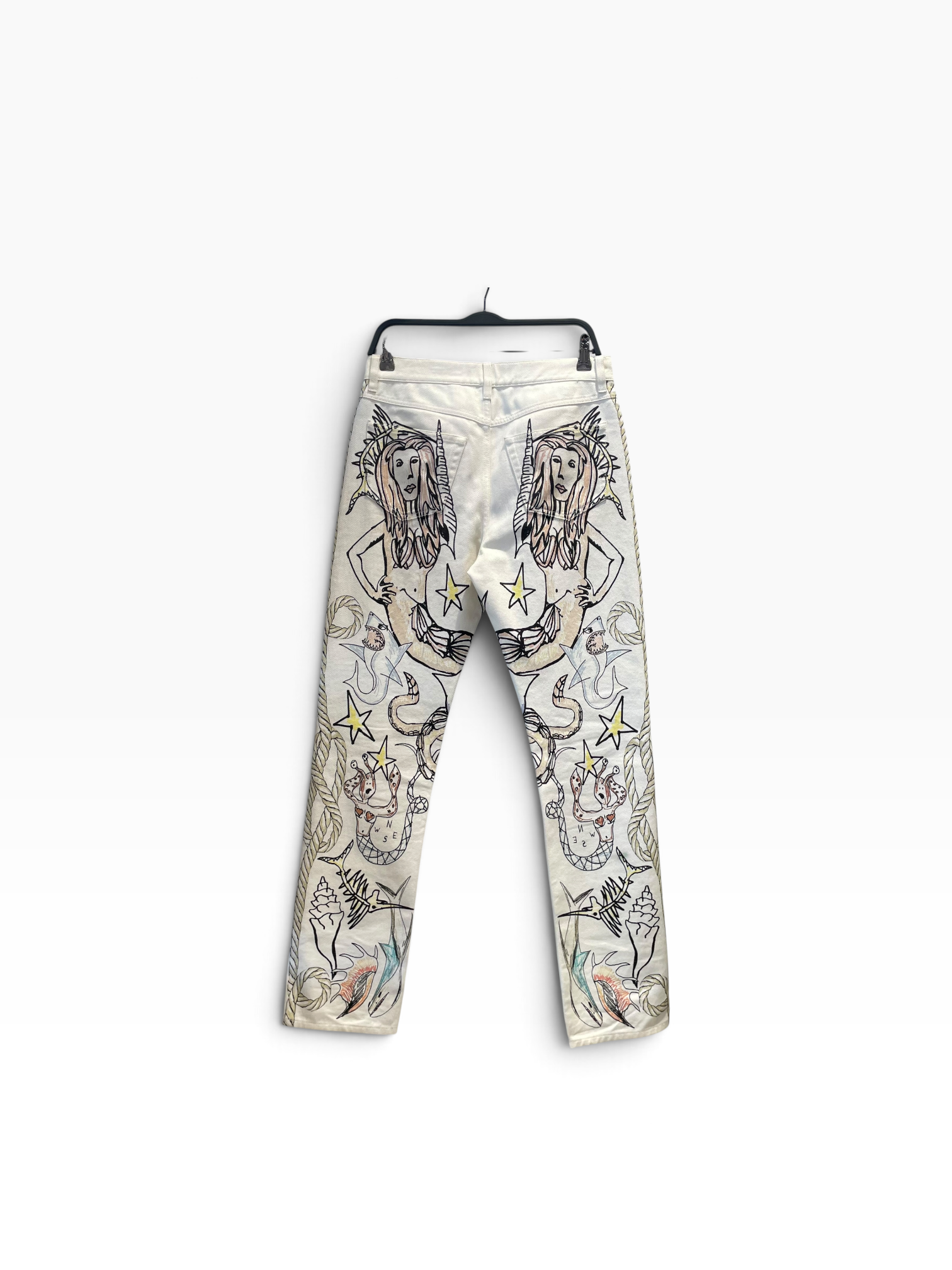 BURBERRY LONDON/Straight Pants/30/Cotton/CRM/All Over Print/ view 2