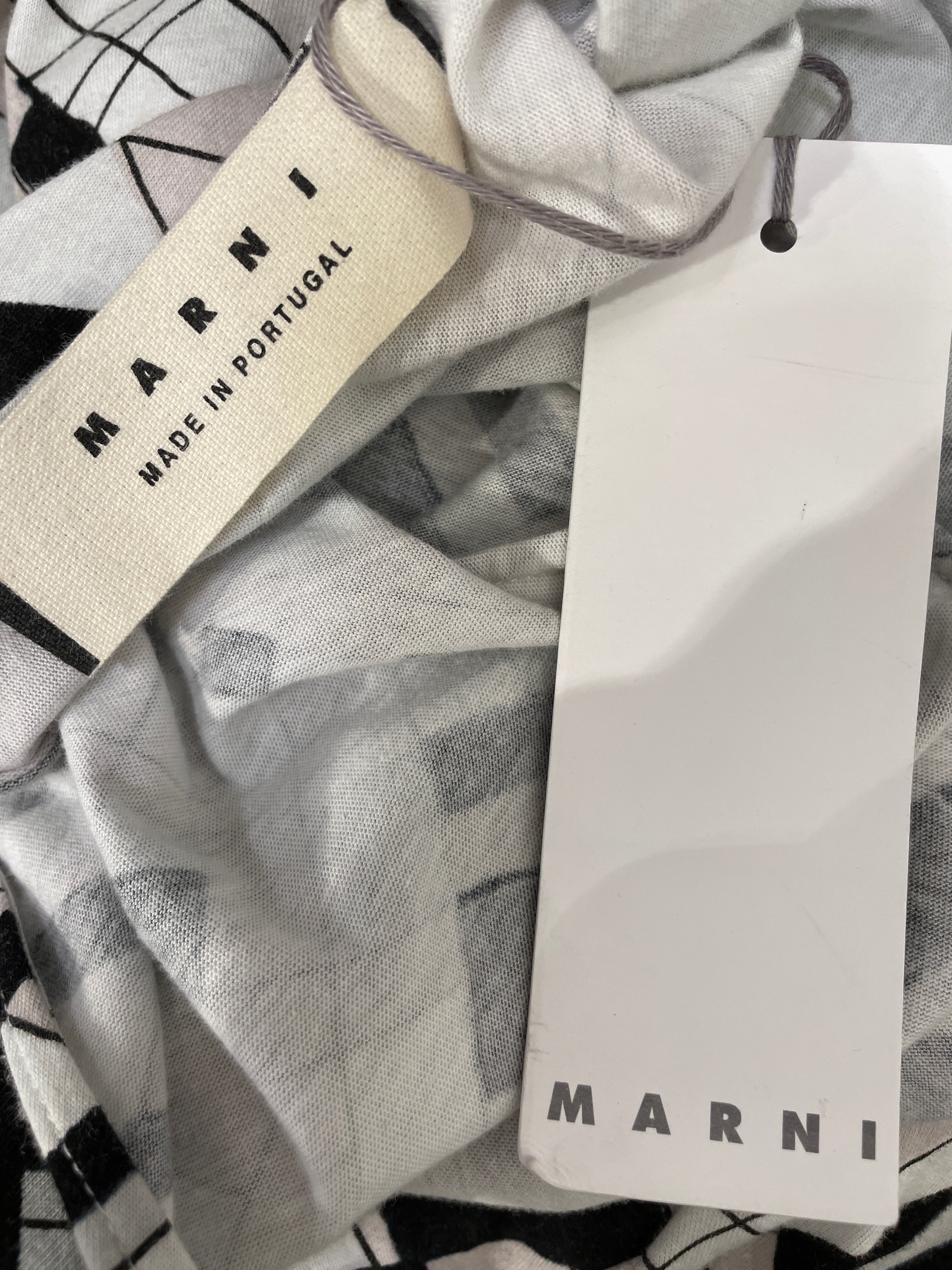 MARNI///SS Blouse/40/All Over Print/Cotton/WHT//W [Designers] Essentials/ view 3