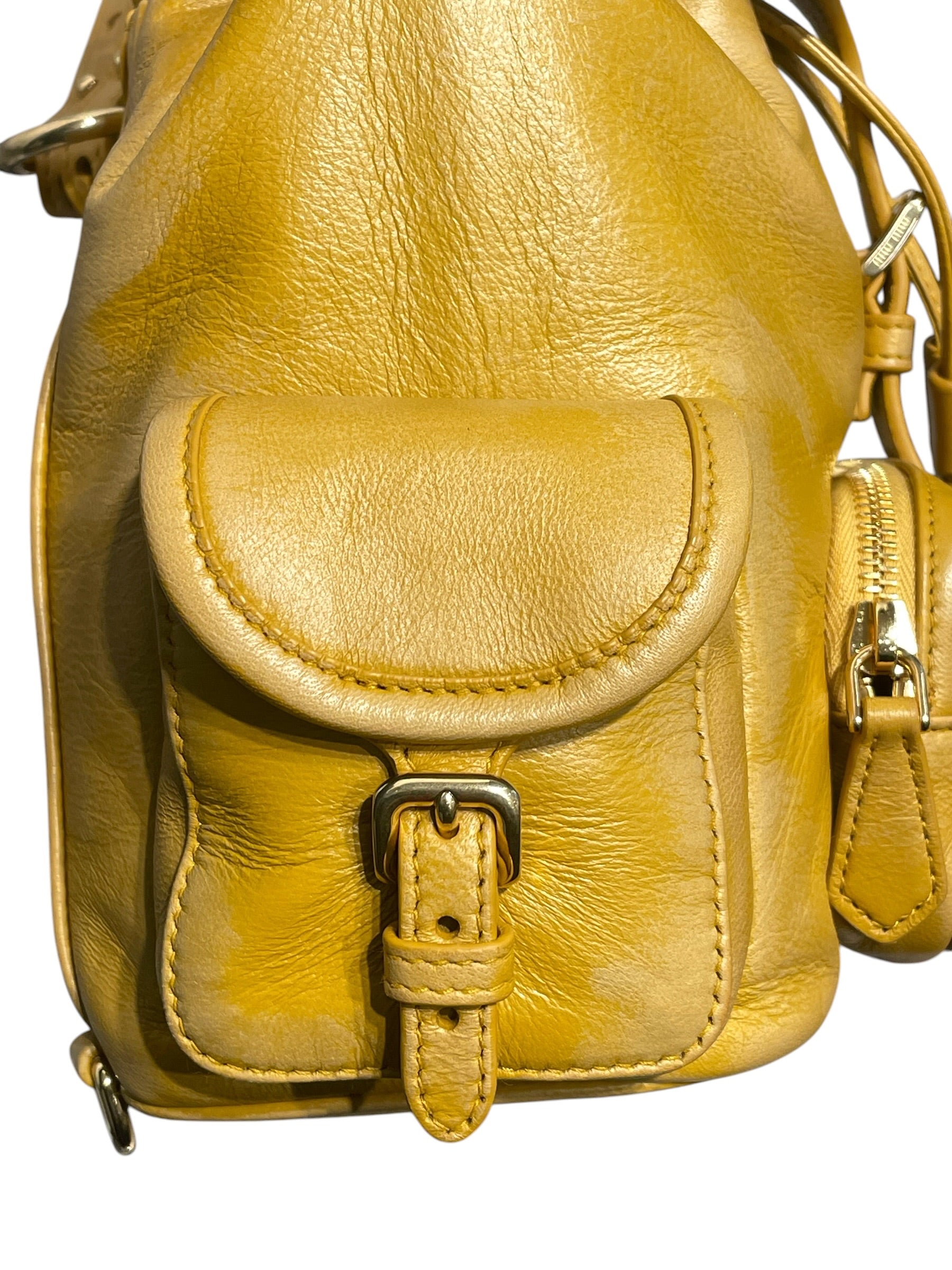 MIU MIU/Backpack/Leather/CML/WHISKEY LTHR view 6