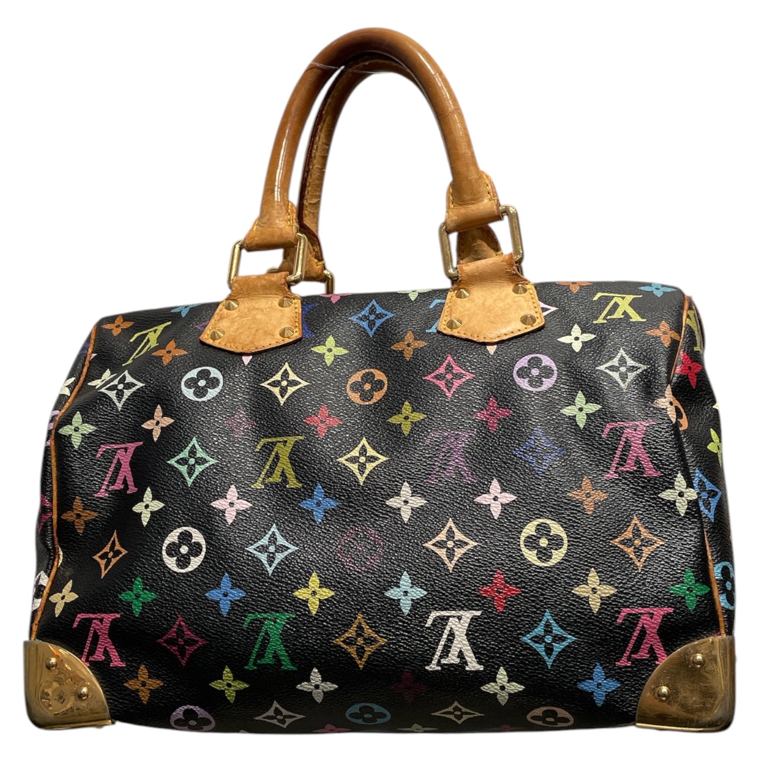 LOUIS VUITTON/Hand Bag/Monogram/Leather/BLK/TAKASHI MURAKAMI BLACK view 2